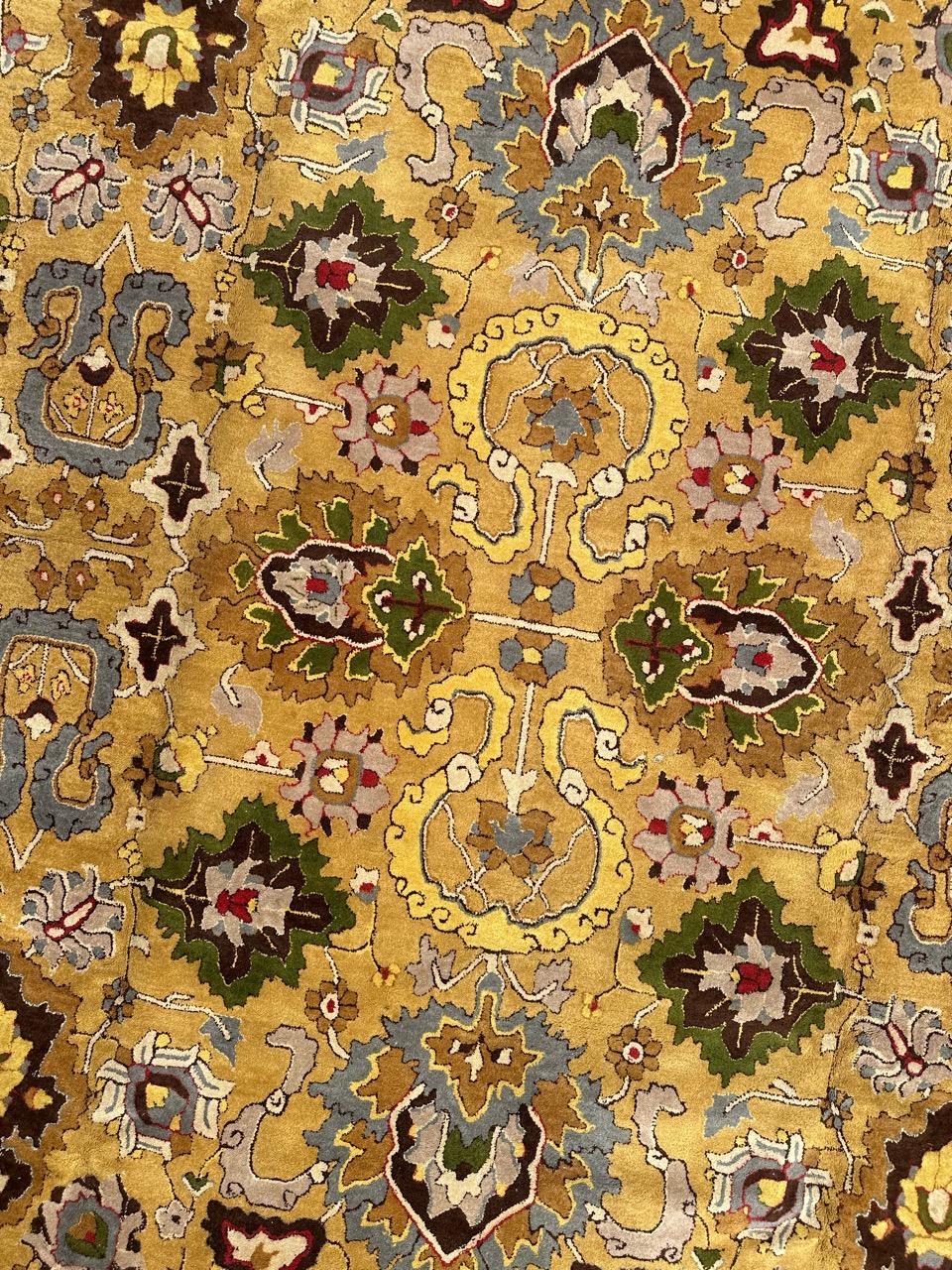 Beautiful Large mid century French Janus Rug Agra Design In Good Condition For Sale In Saint Ouen, FR