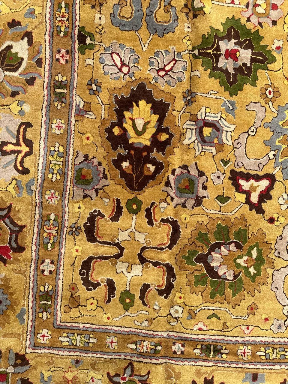 20th Century Beautiful Large mid century French Janus Rug Agra Design For Sale