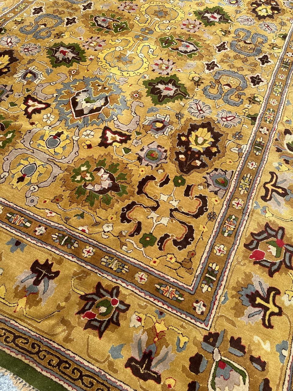 Beautiful Large mid century French Janus Rug Agra Design For Sale 1
