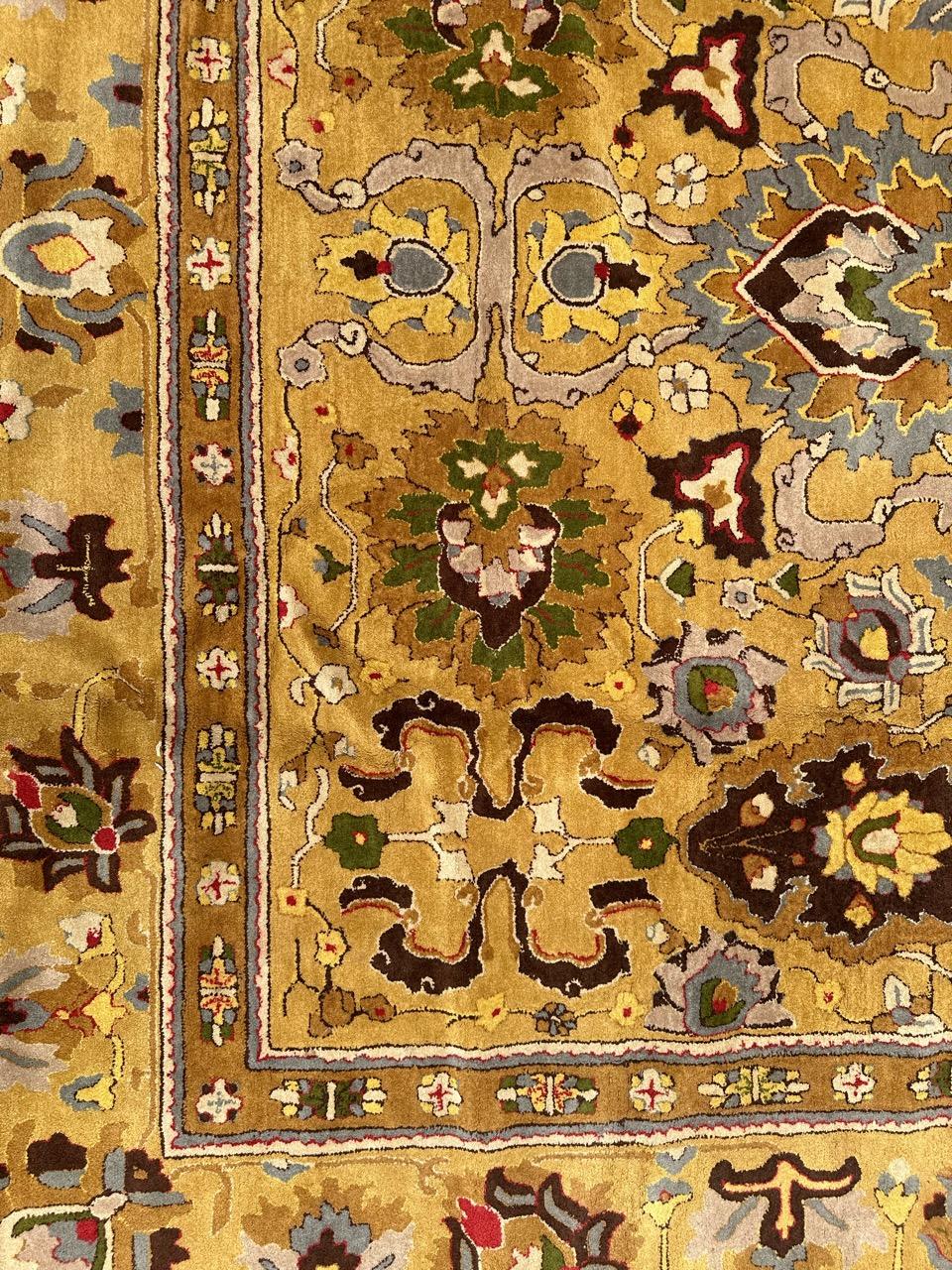 Beautiful Large mid century French Janus Rug Agra Design For Sale 2