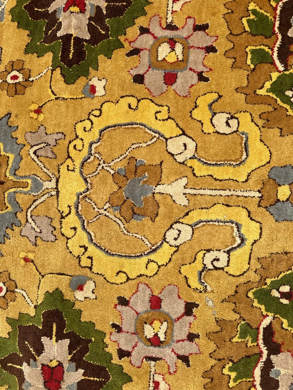Beautiful Large mid century French Janus Rug Agra Design For Sale 3
