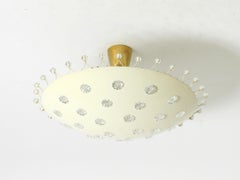 Bellissima grande lampada da soffitto in metallo della metà del secolo scorso di Emil Stejnar per Rupert Nikoll