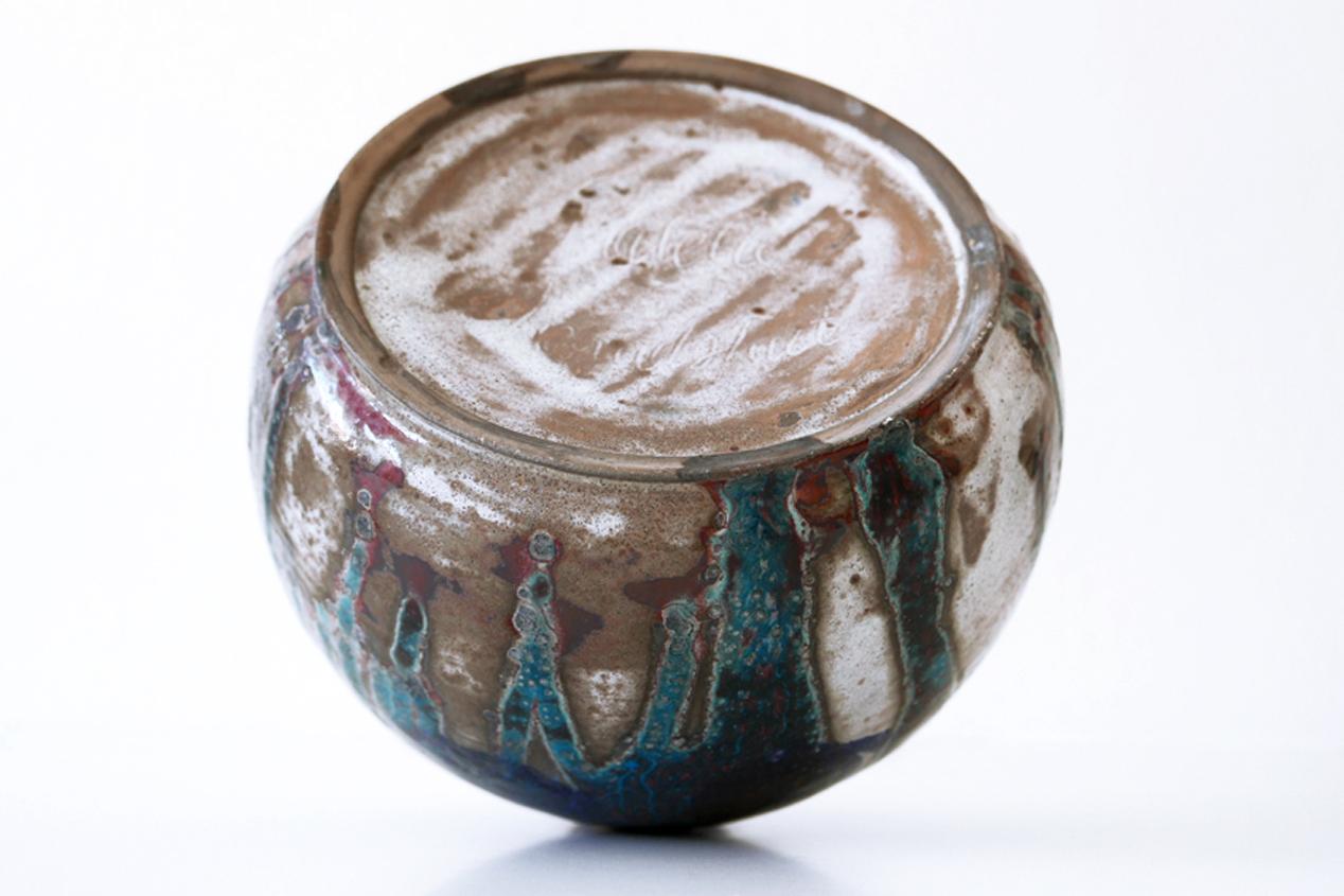Beautiful & Large Mid-Century Modern Glazed Ceramic Vase, 1960s, Germany, Signed 7