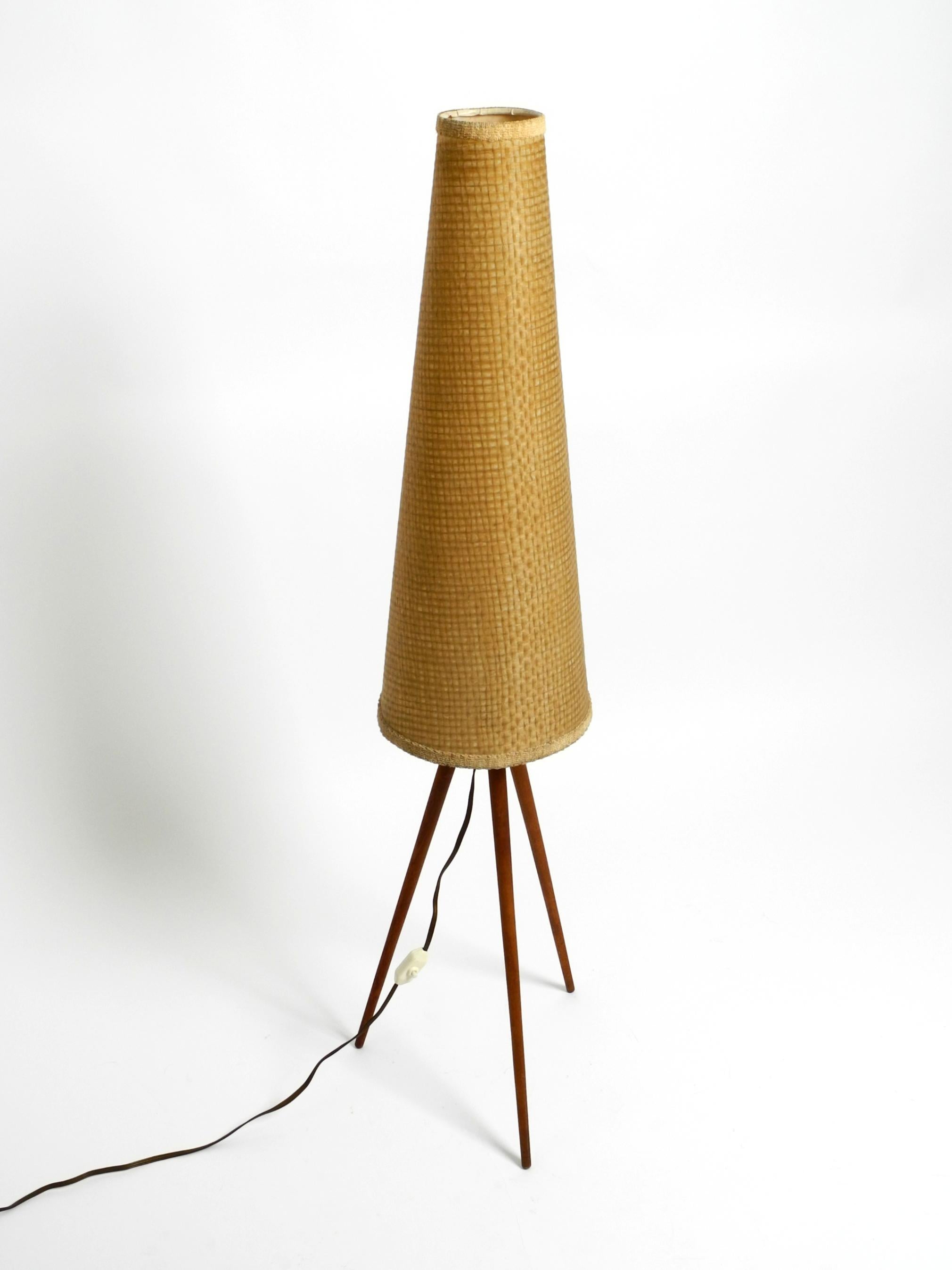 German Beautiful large Mid Century Modern tripod floor lamp - height 150 cm  59.1