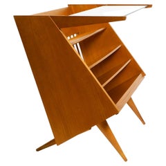 Beautiful Large Mid-Century Side Table with Book and Magazine Rack