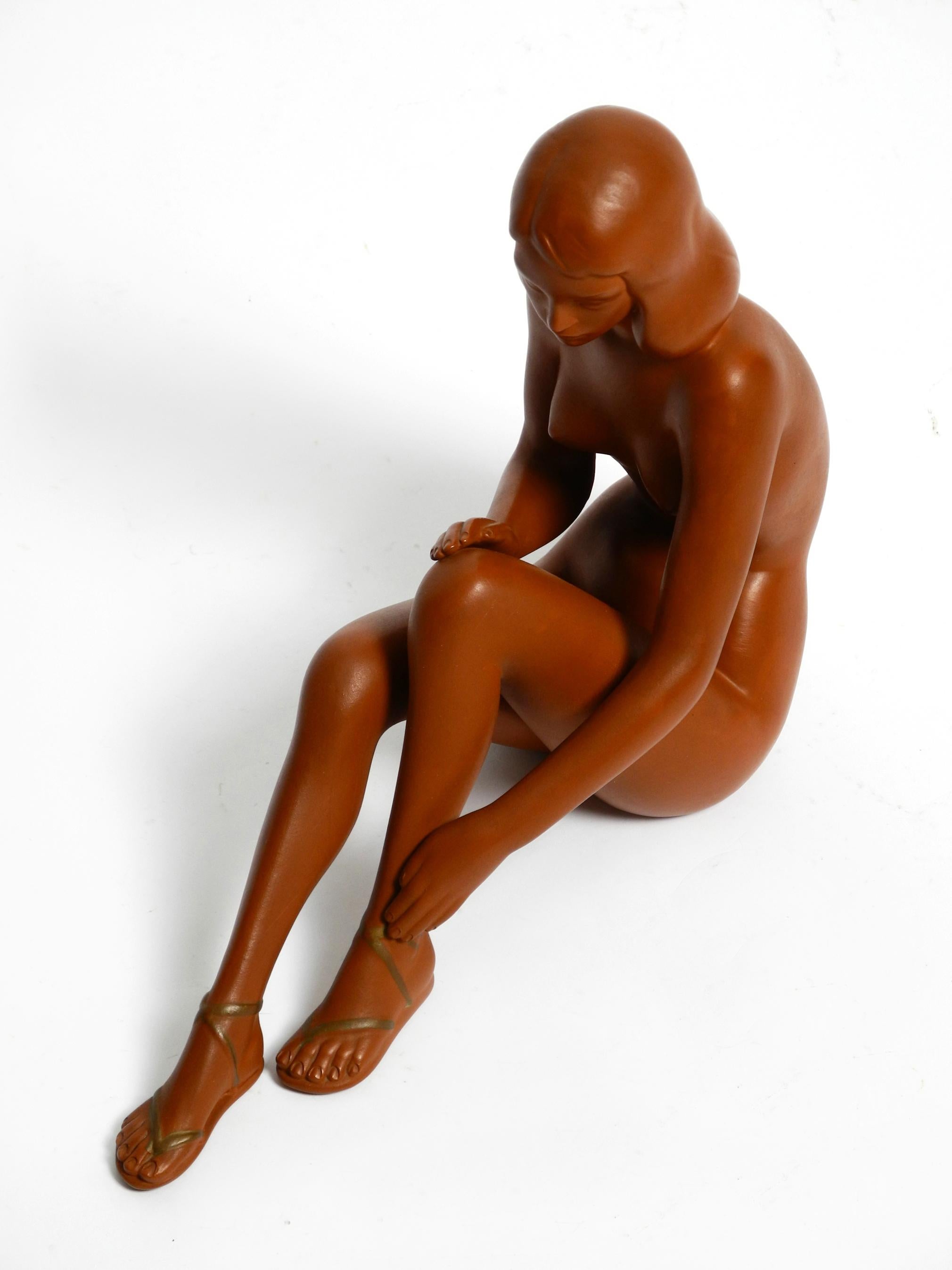 Beautiful Large Original Midcentury Ceramic Nude Figure by Gmundner 8