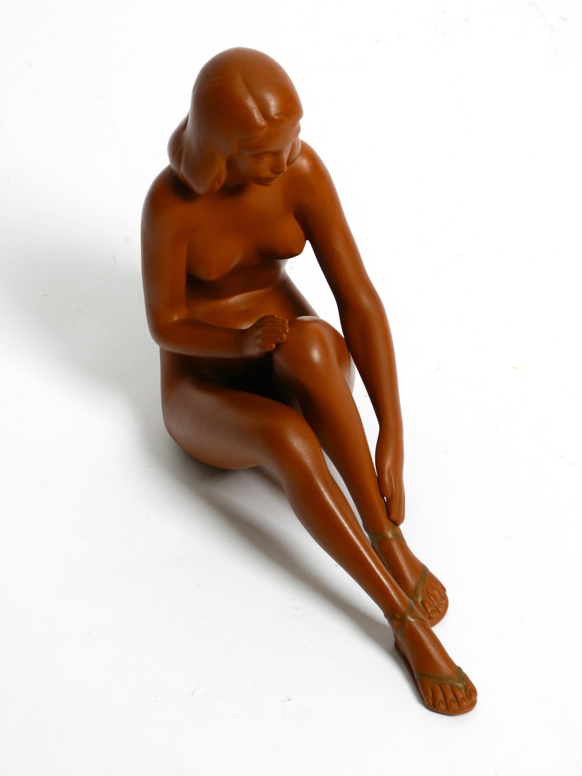 Beautiful Large Original Midcentury Ceramic Nude Figure by Gmundner 9