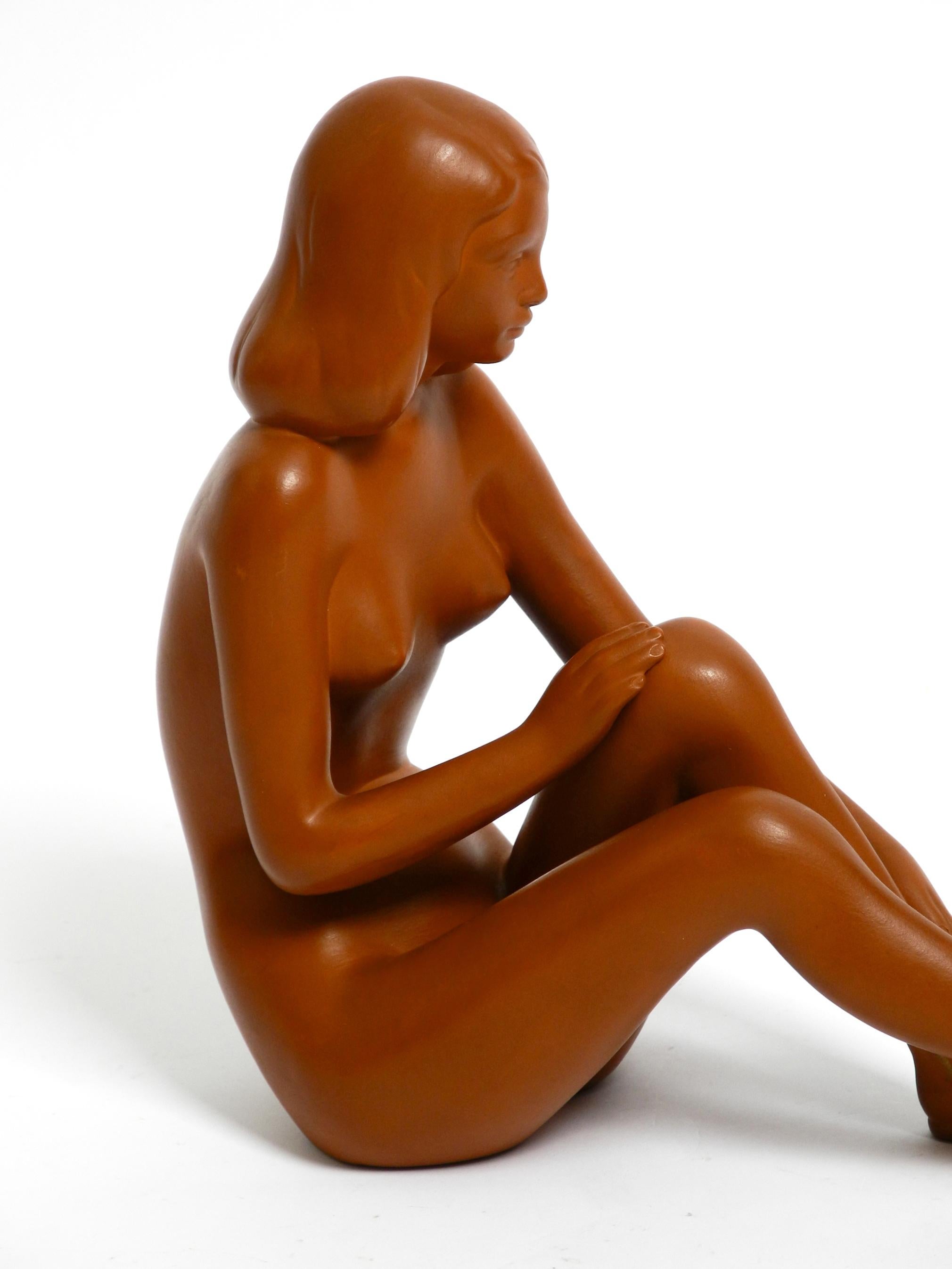Beautiful Large Original Midcentury Ceramic Nude Figure by Gmundner 11