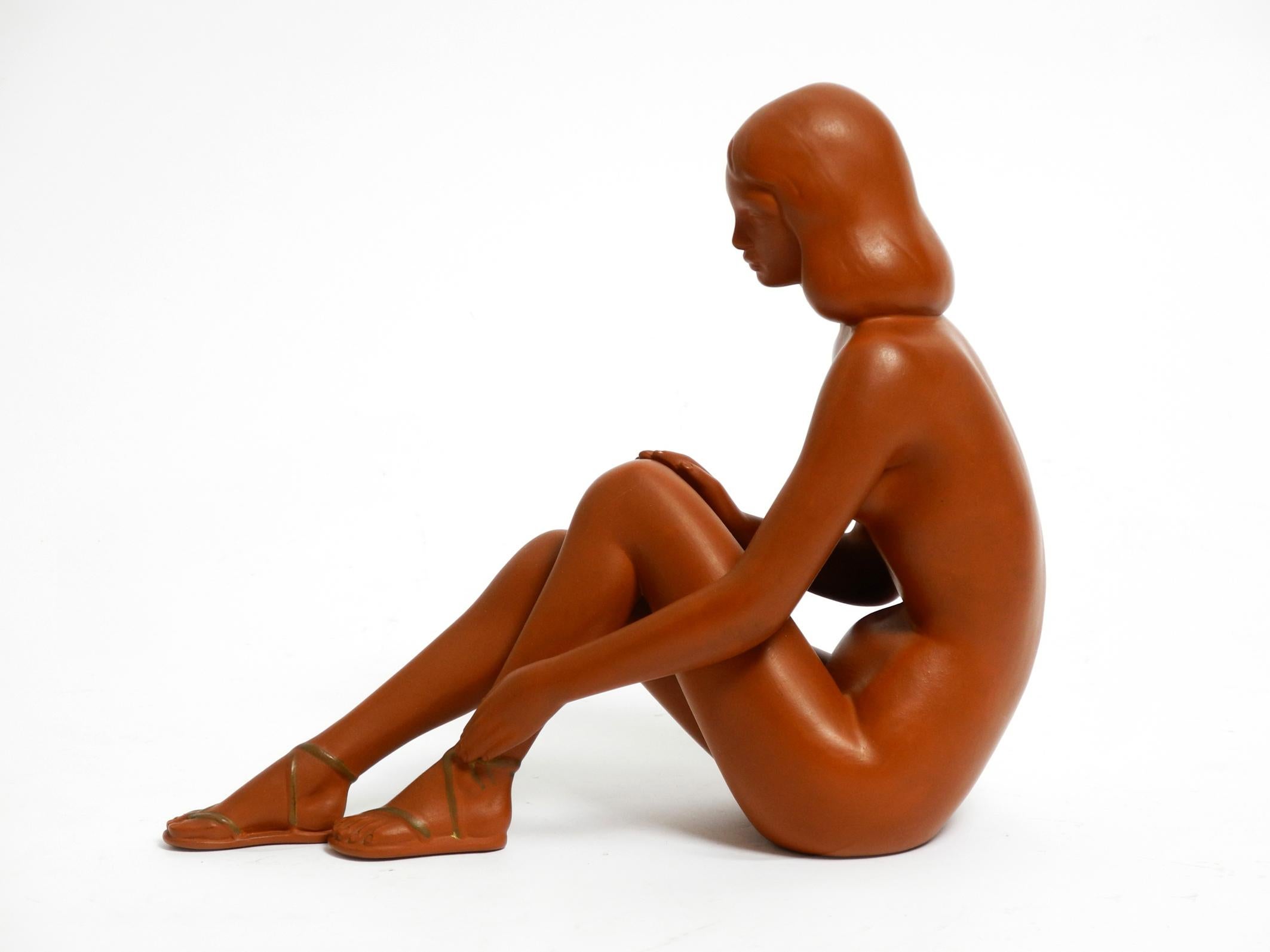 Mid-Century Modern Beautiful Large Original Midcentury Ceramic Nude Figure by Gmundner