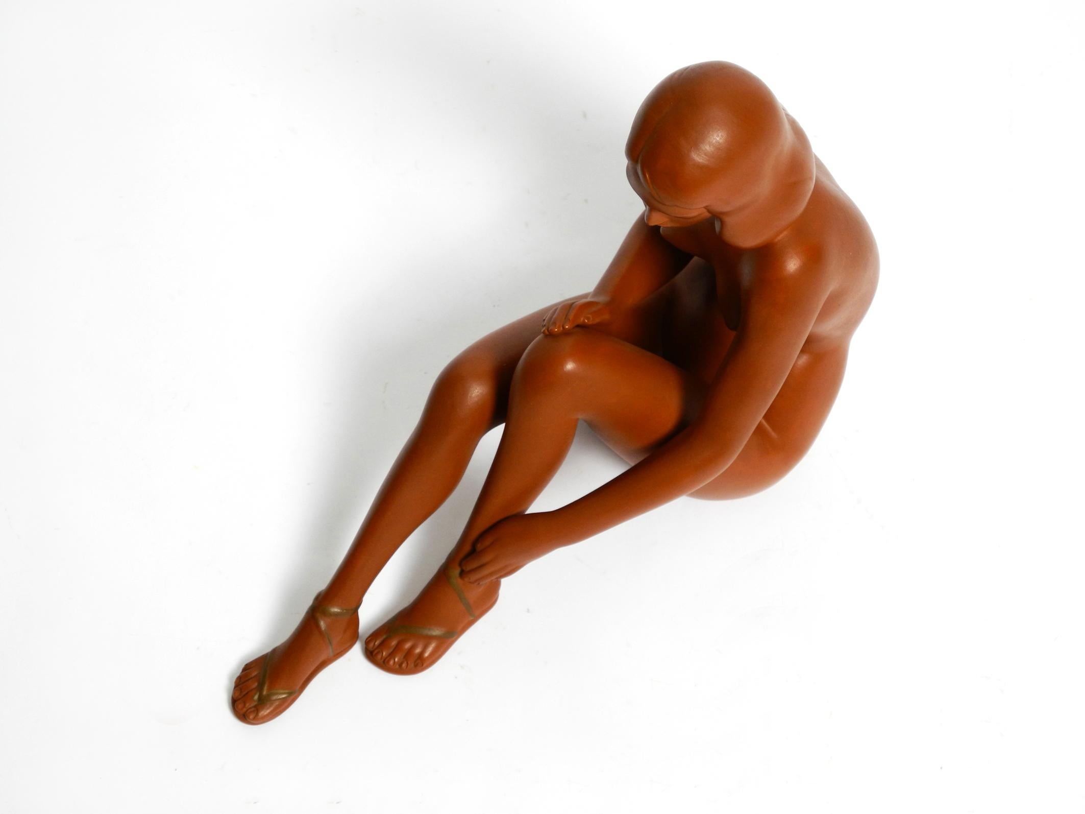 Mid-20th Century Beautiful Large Original Midcentury Ceramic Nude Figure by Gmundner