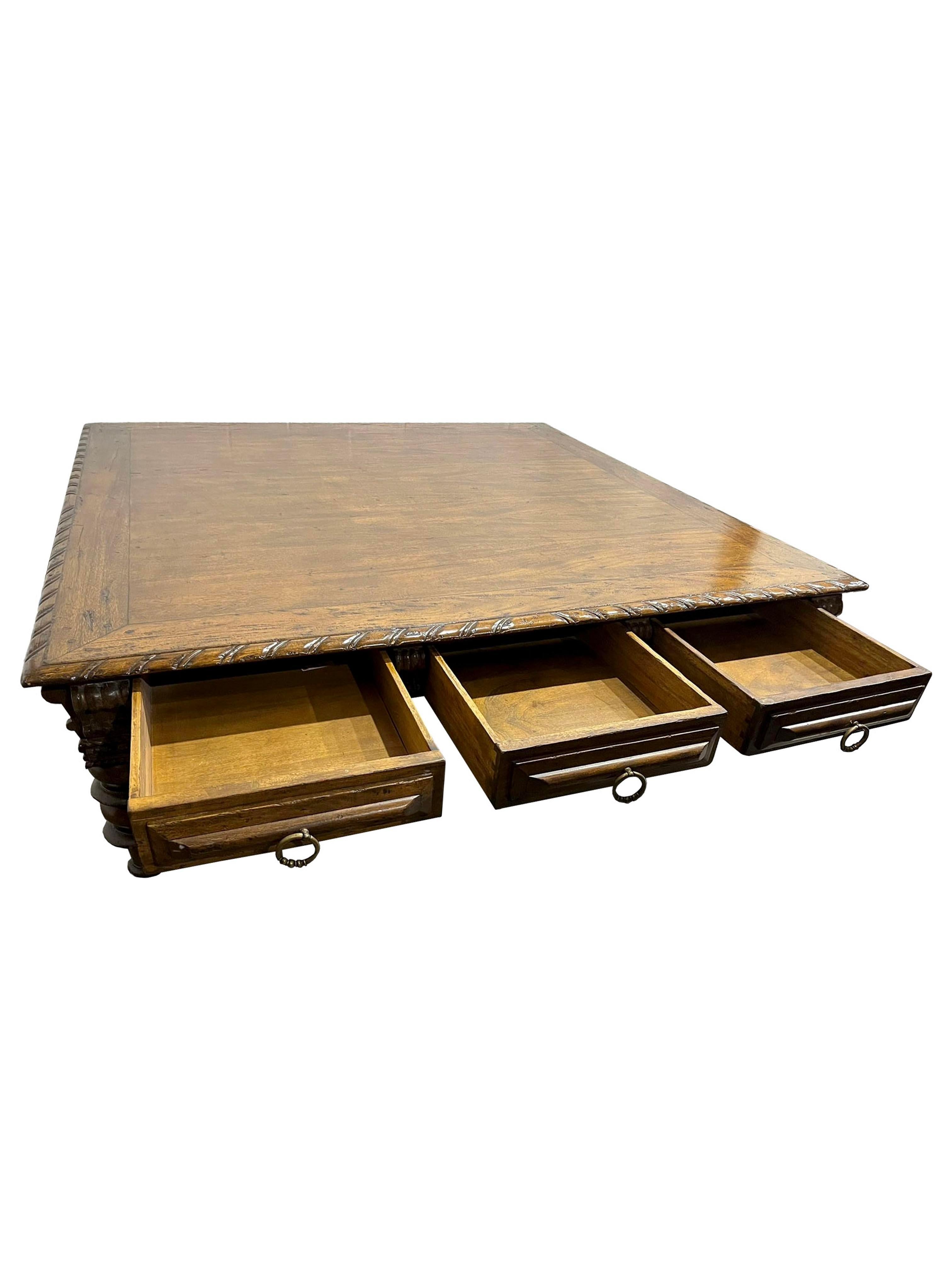 Mexican Beautiful Large Portuguese Style Cocktail Table by Alfonso Marina For Sale