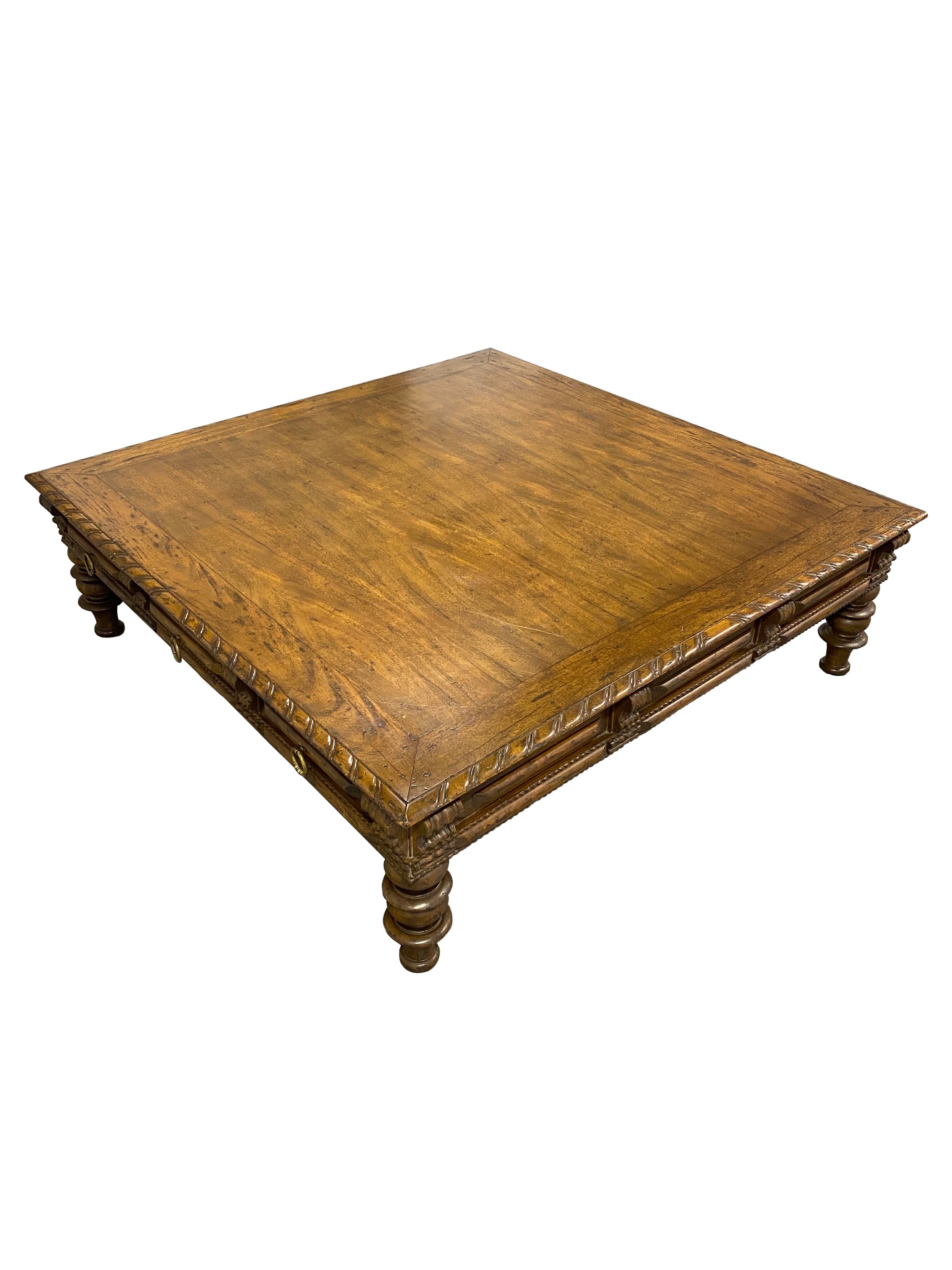 Beautiful Large Portuguese Style Cocktail Table by Alfonso Marina For Sale 1