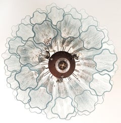 Schöne große dreistöckige Murano-Glasröhren-Kronleuchter - 52 Gläser