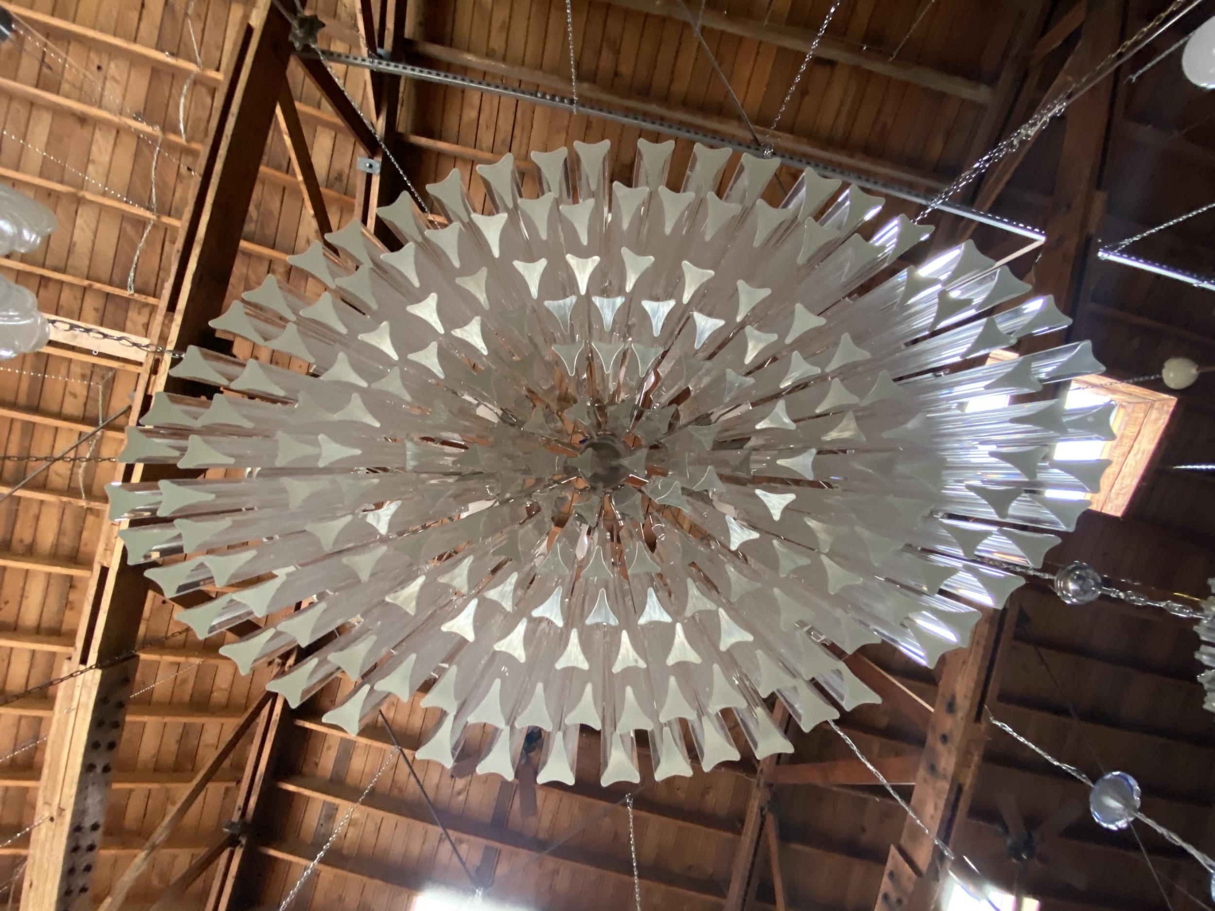 Modern Beautiful Large Chandelier in the Style of Venini, Italy, 1970s