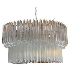 Beautiful Large Chandelier in the Style of Venini, Italy, 1970s