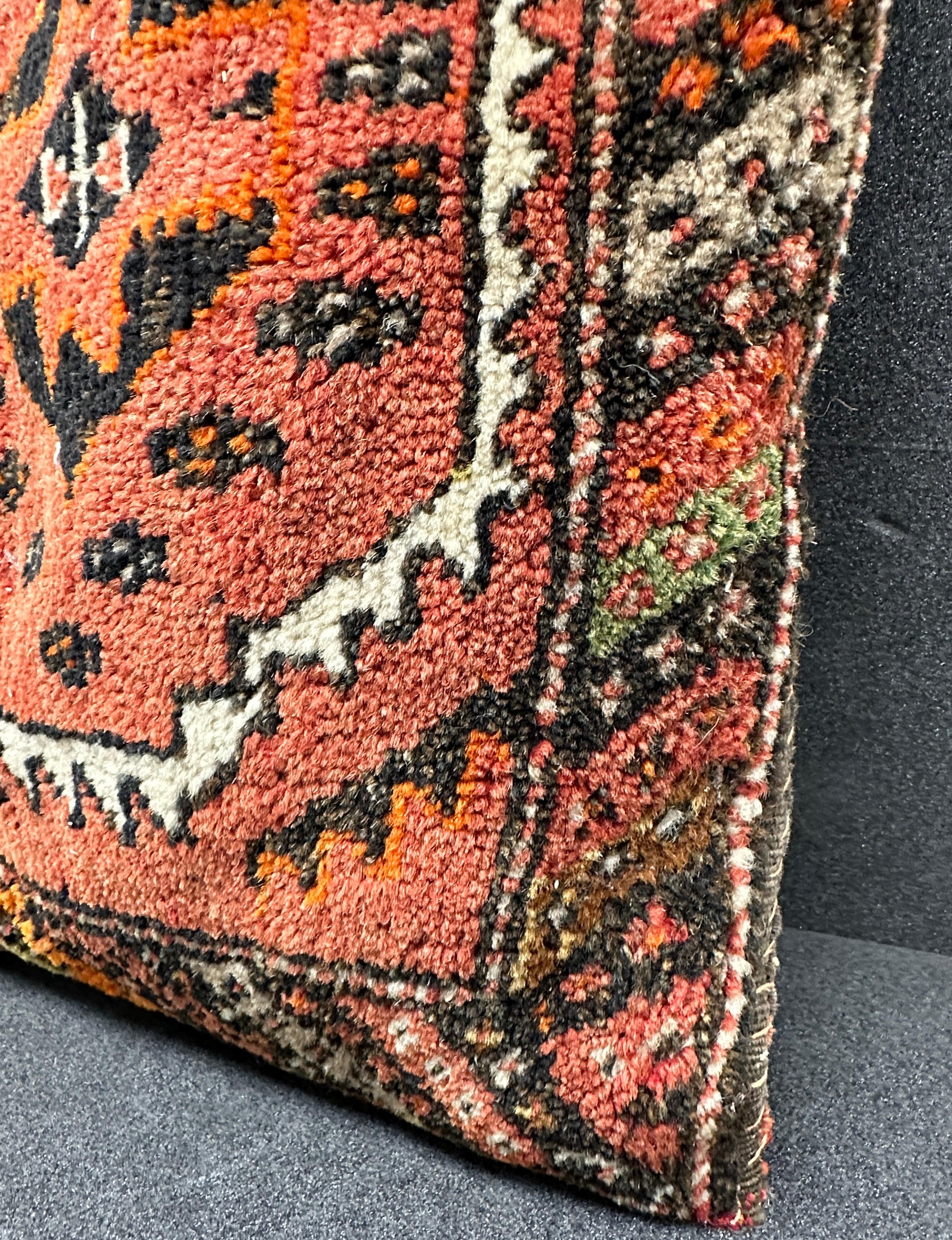 Beautiful Large Vintage Gypsy Oriental Embroidery Pillow Cushion, 1950s In Good Condition For Sale In Nuernberg, DE