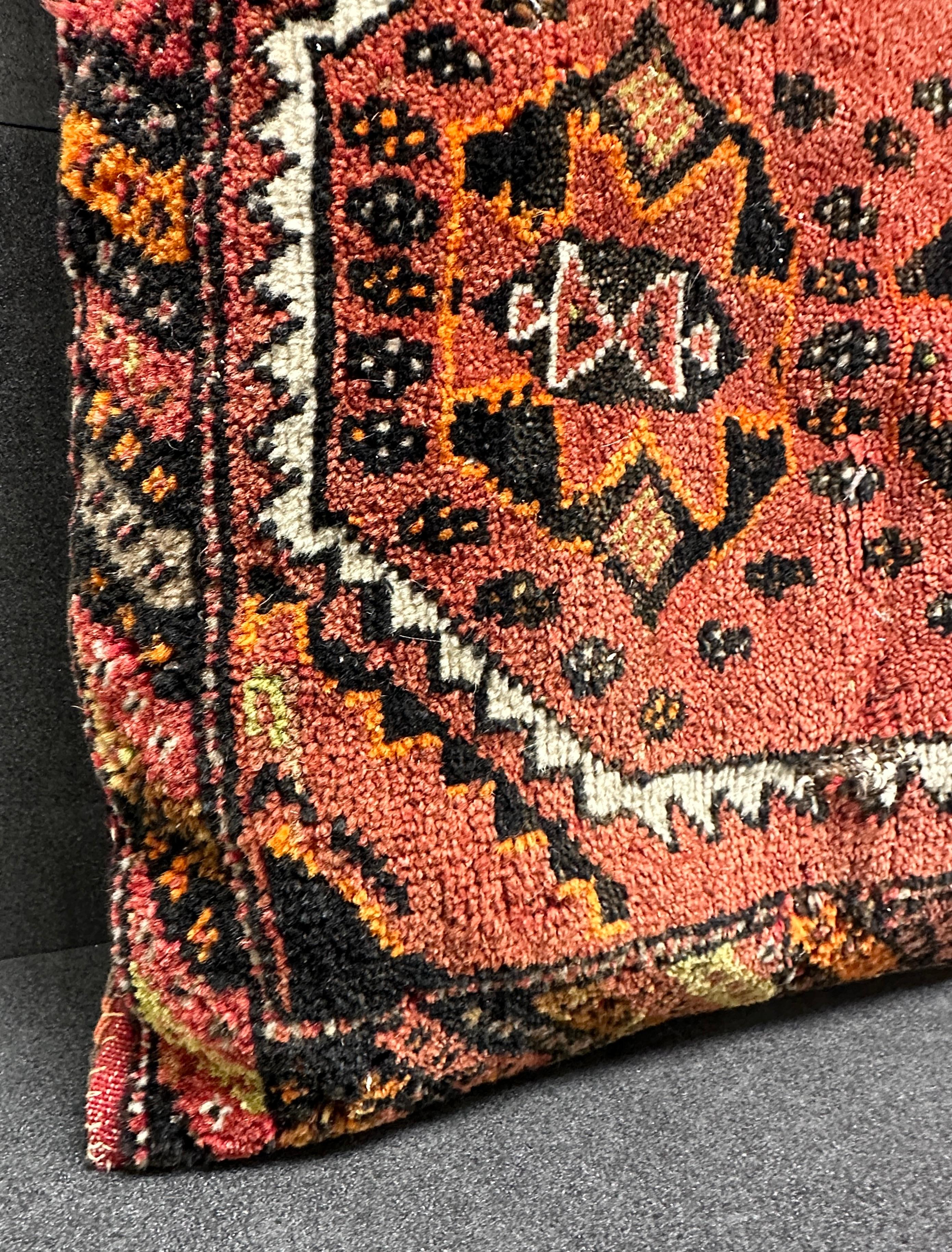 Mid-20th Century Beautiful Large Vintage Gypsy Oriental Embroidery Pillow Cushion, 1950s For Sale