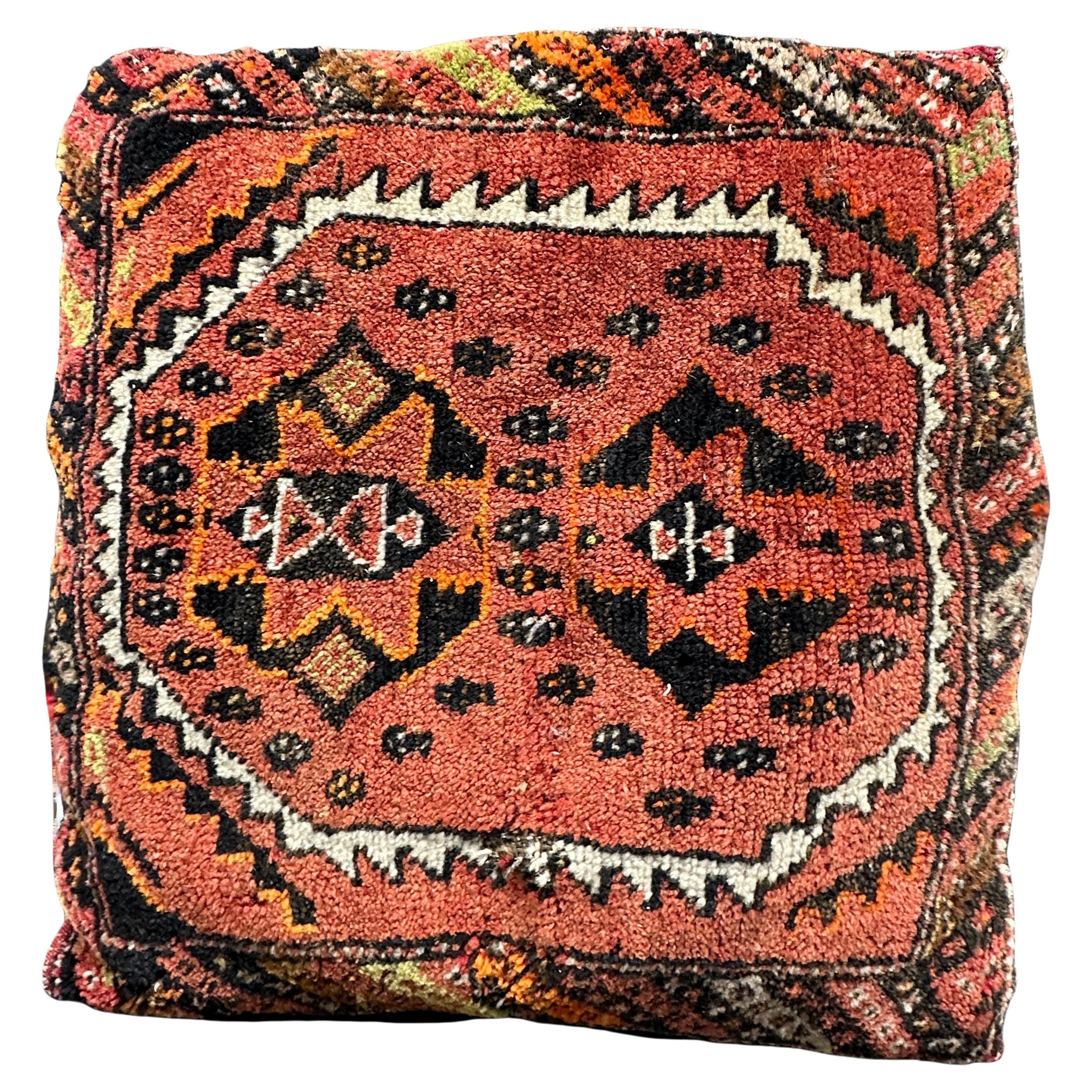Beautiful Large Vintage Gypsy Oriental Embroidery Pillow Cushion, 1950s For Sale