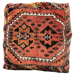 Beautiful Large Retro Gypsy Oriental Embroidery Pillow Cushion, 1950s