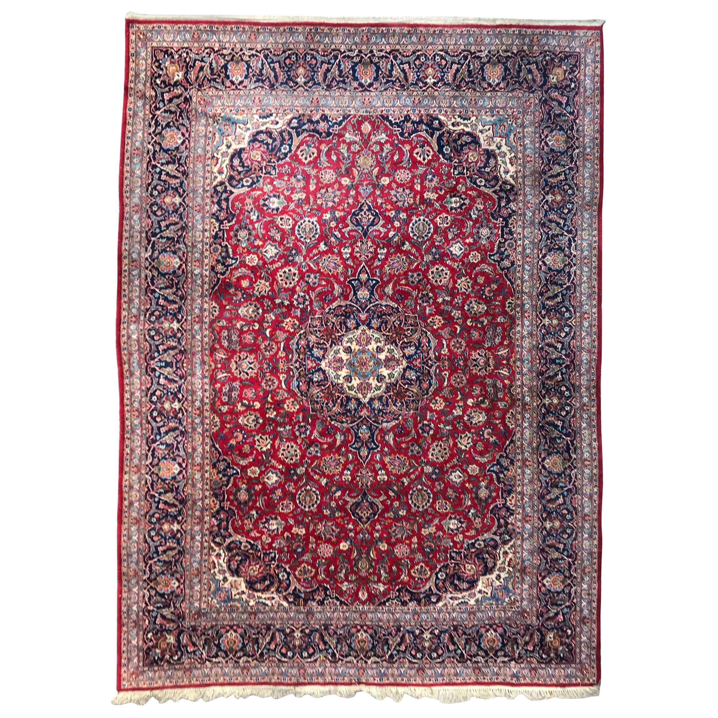 Beautiful Large Vintage Kashan Rug