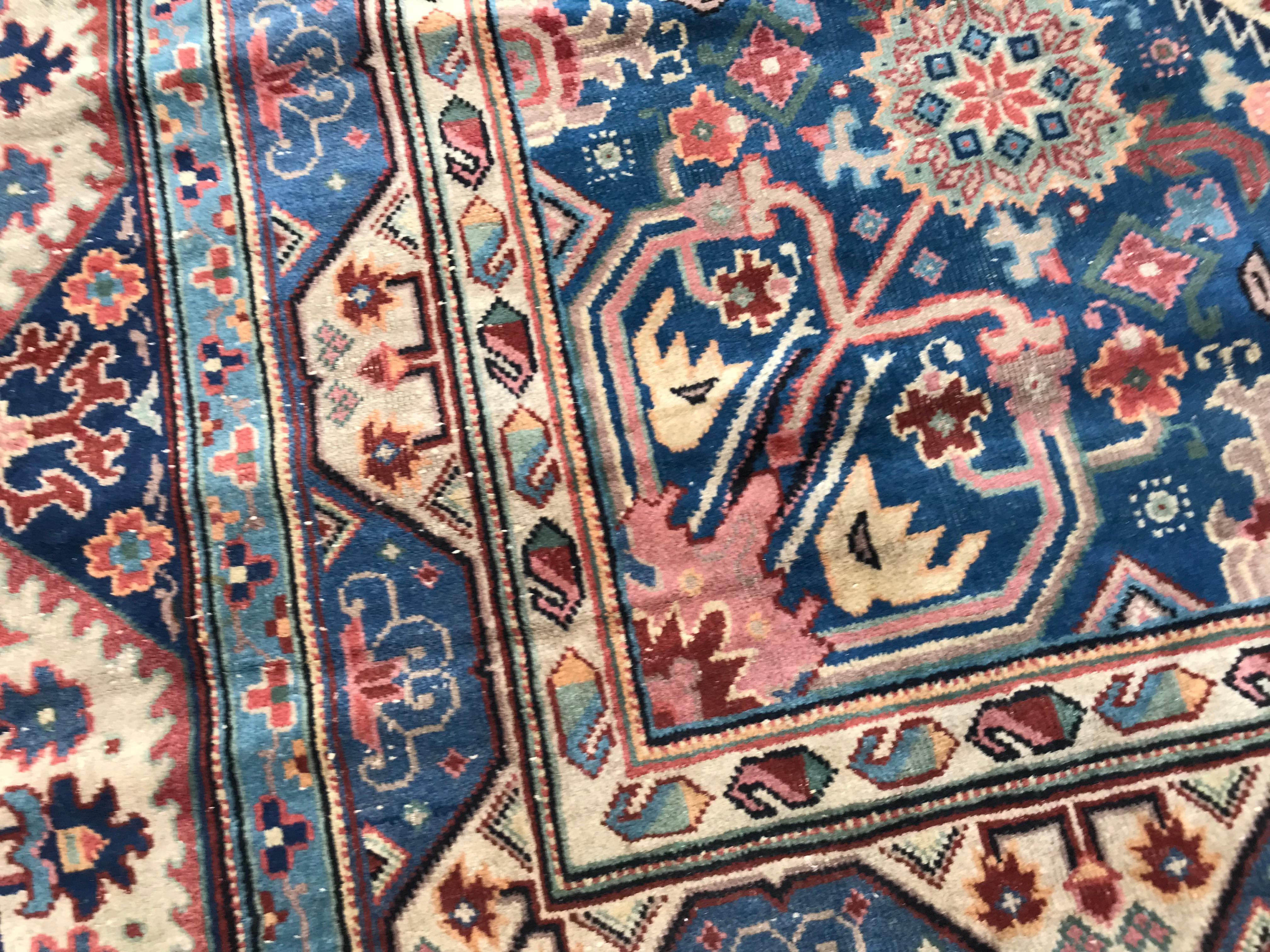 Bobyrug’s Beautiful Large Vintage Samarkand Rug For Sale 5