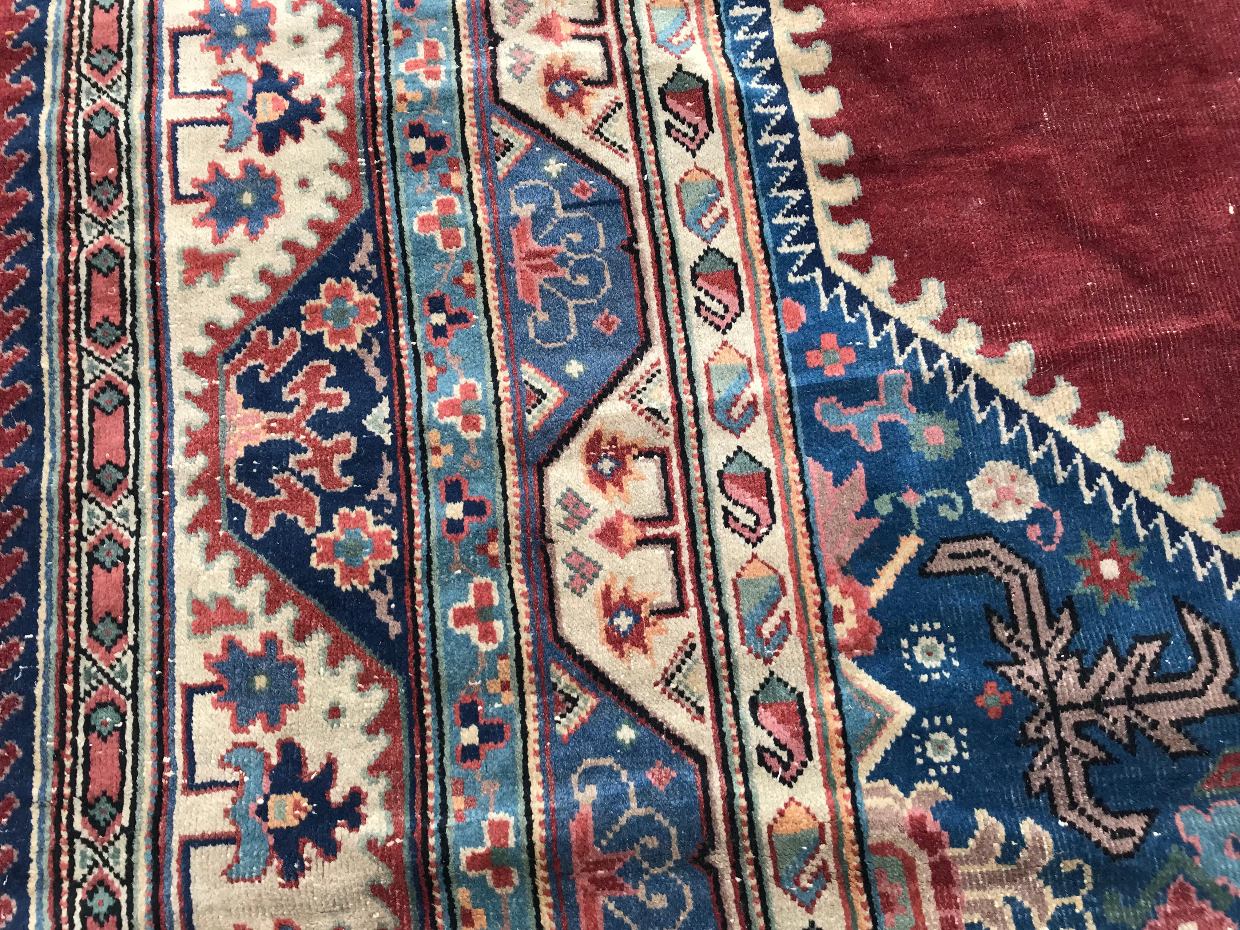 Bobyrug’s Beautiful Large Vintage Samarkand Rug For Sale 6