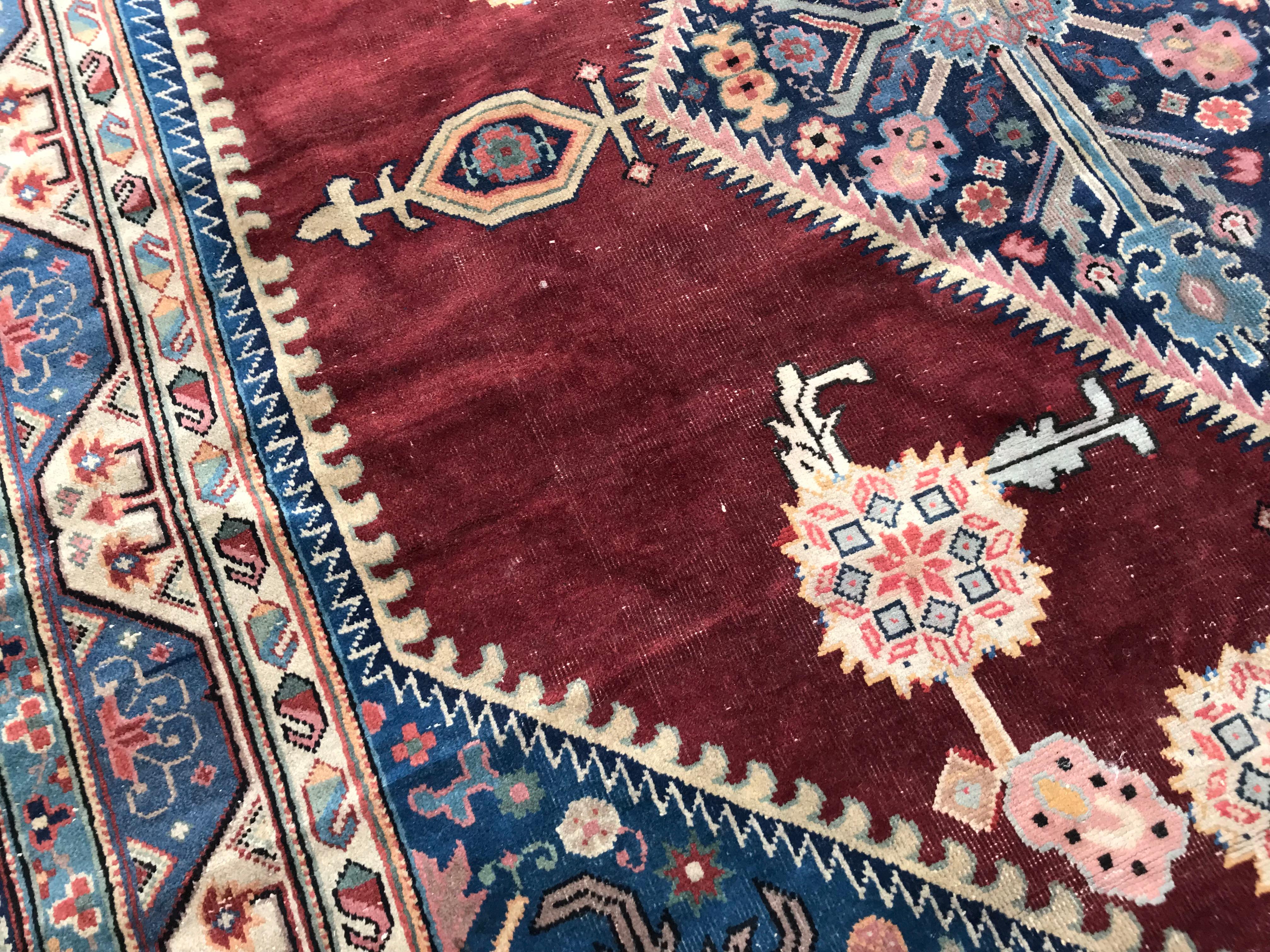 Bobyrug’s Beautiful Large Vintage Samarkand Rug For Sale 7