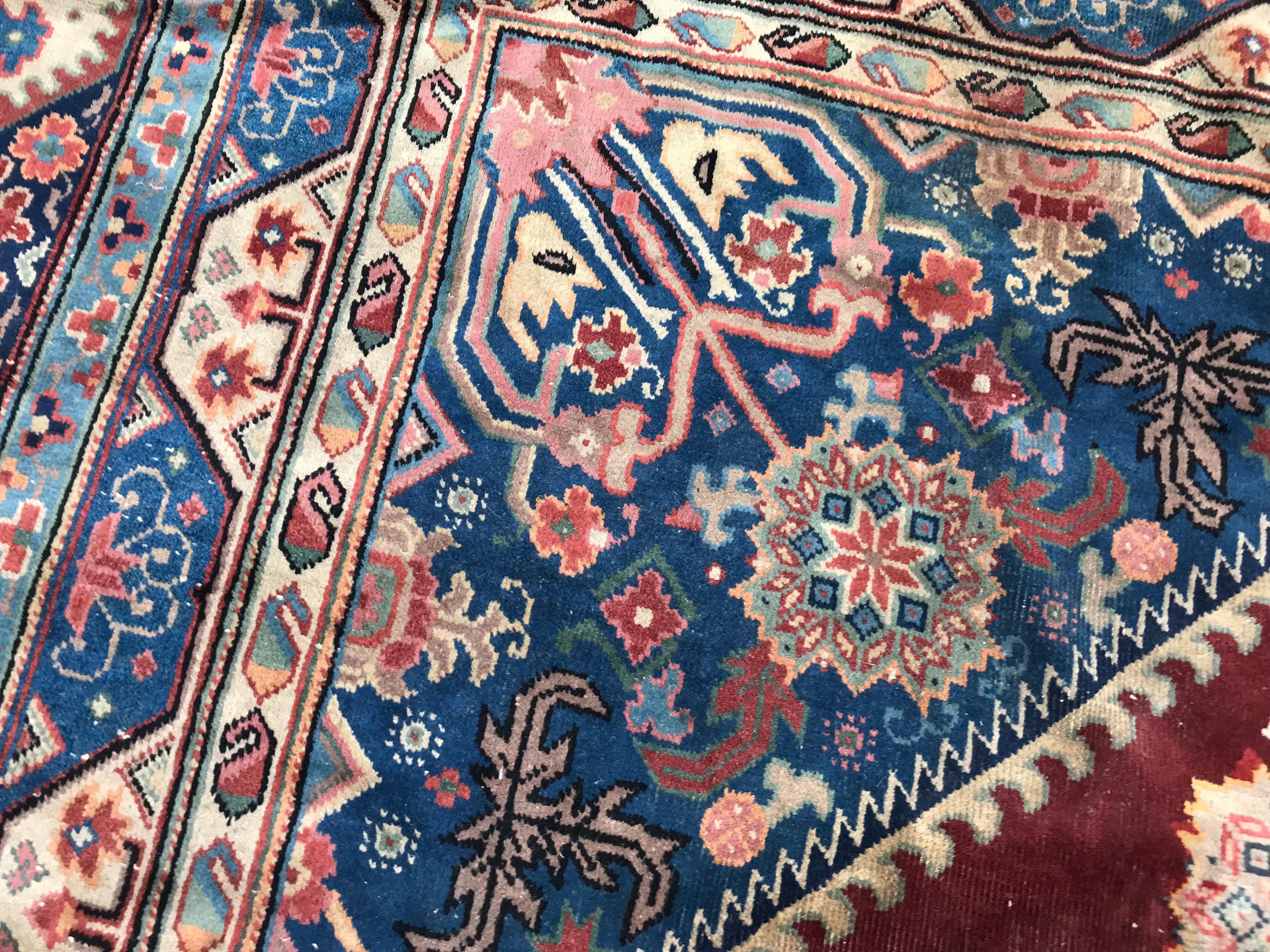Bobyrug’s Beautiful Large Vintage Samarkand Rug For Sale 8