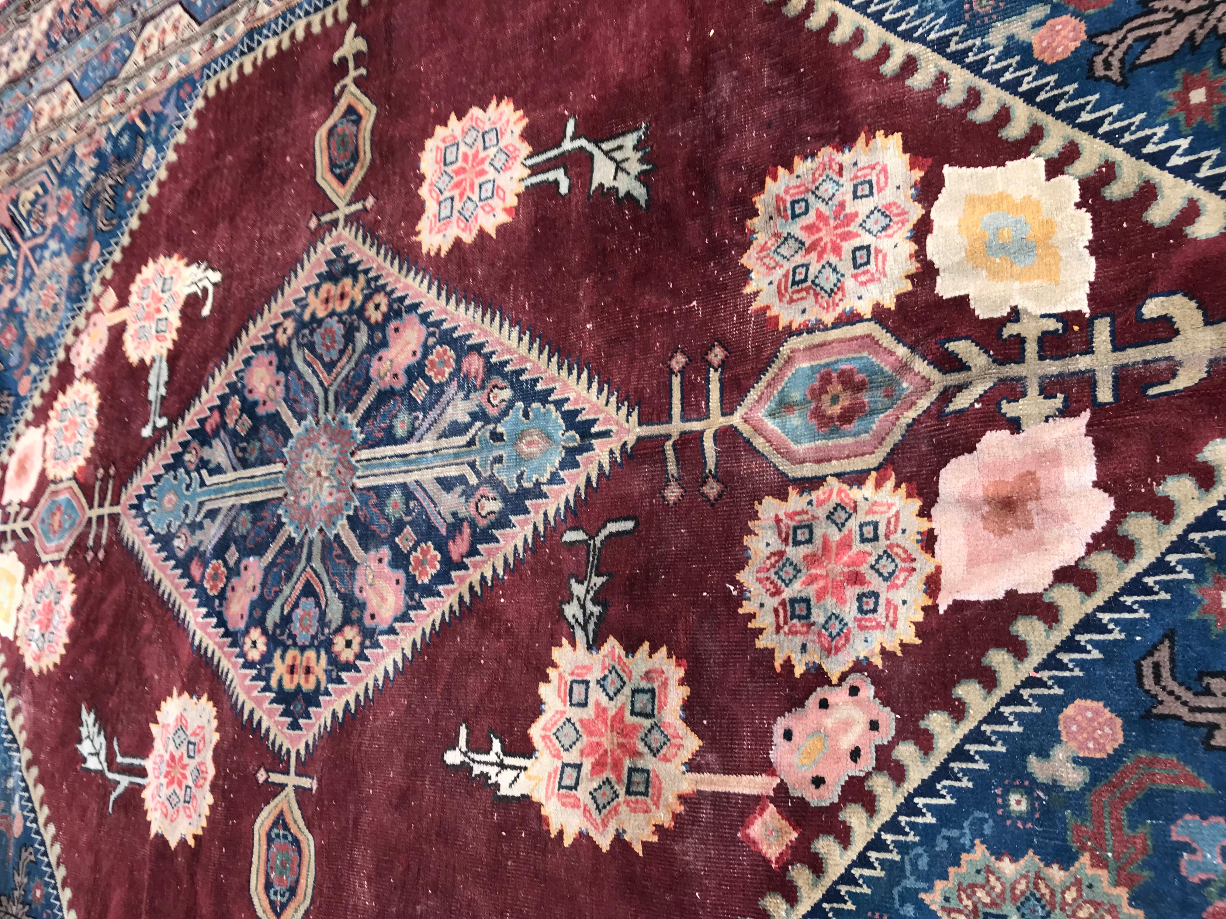 20th Century Bobyrug’s Beautiful Large Vintage Samarkand Rug For Sale