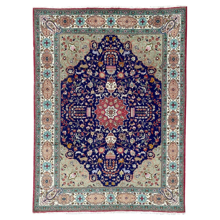 Beautiful Large Vintage Tabriz Rug For Sale at 1stDibs