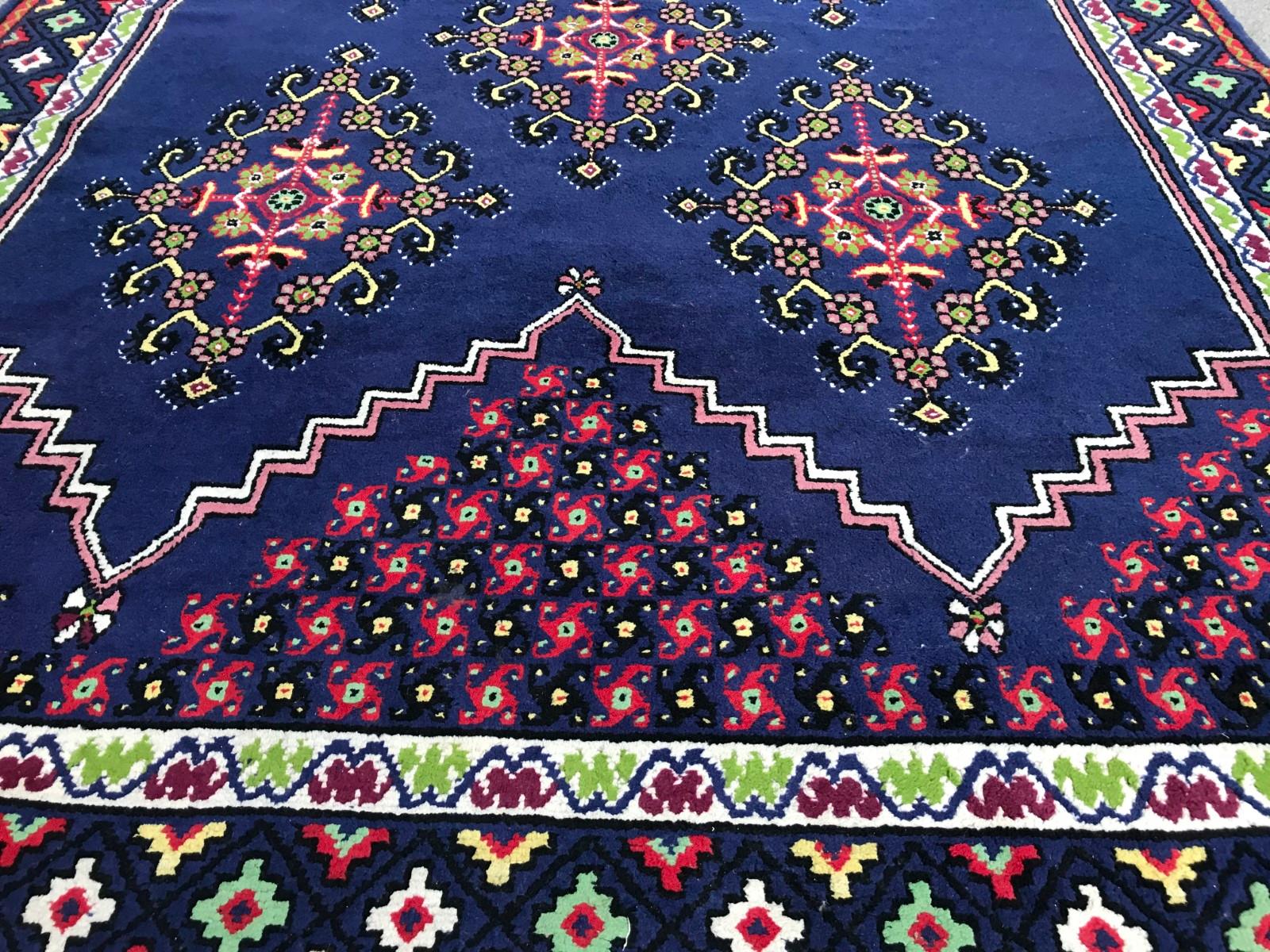 Hand-Knotted Beautiful Large Vintage Tunisian North African Rug For Sale