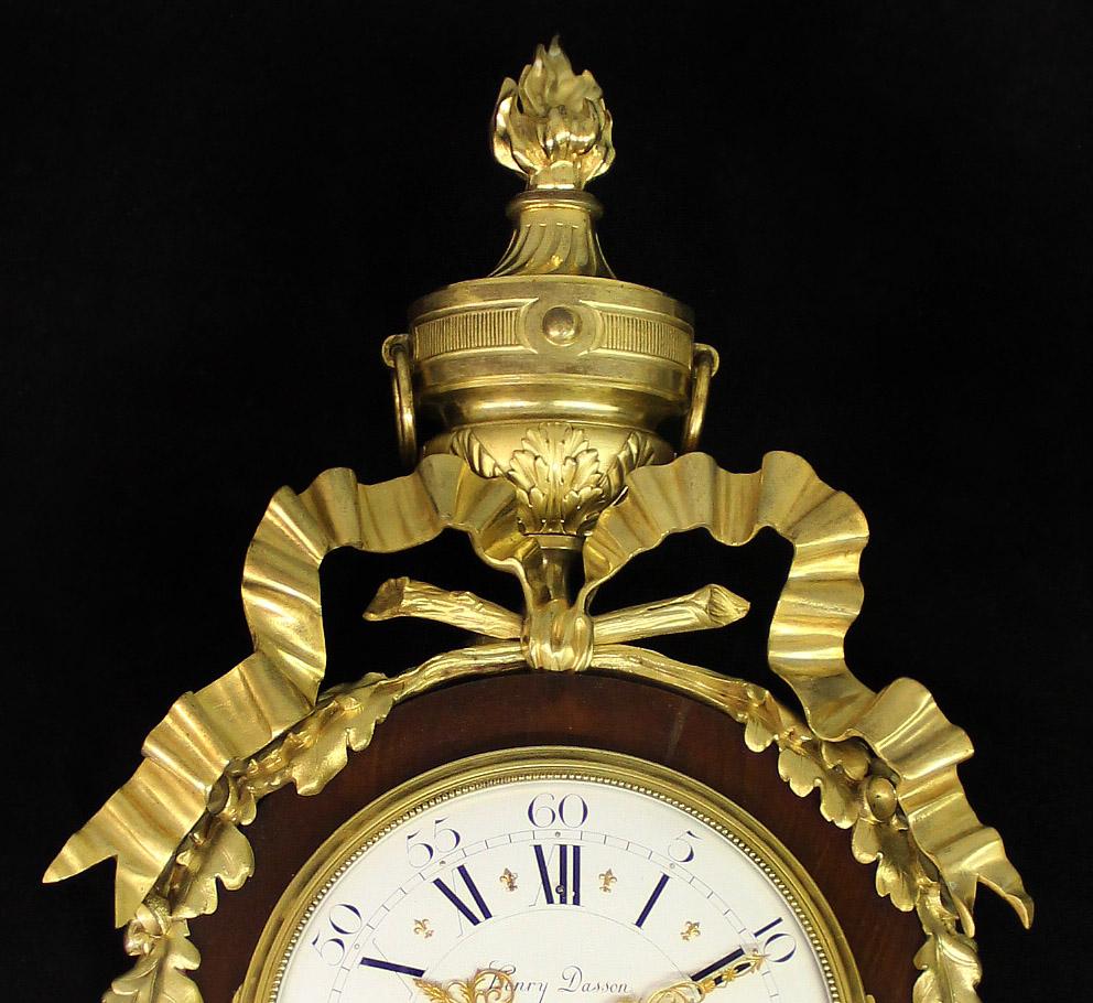 Belle Époque Beautiful Late 19th Century Gilt Bronze Mounted Cartel Clock by Henry Dasson