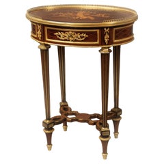 Beautiful Late 19th Century Gilt Bronze Mounted Marquetry Side Table