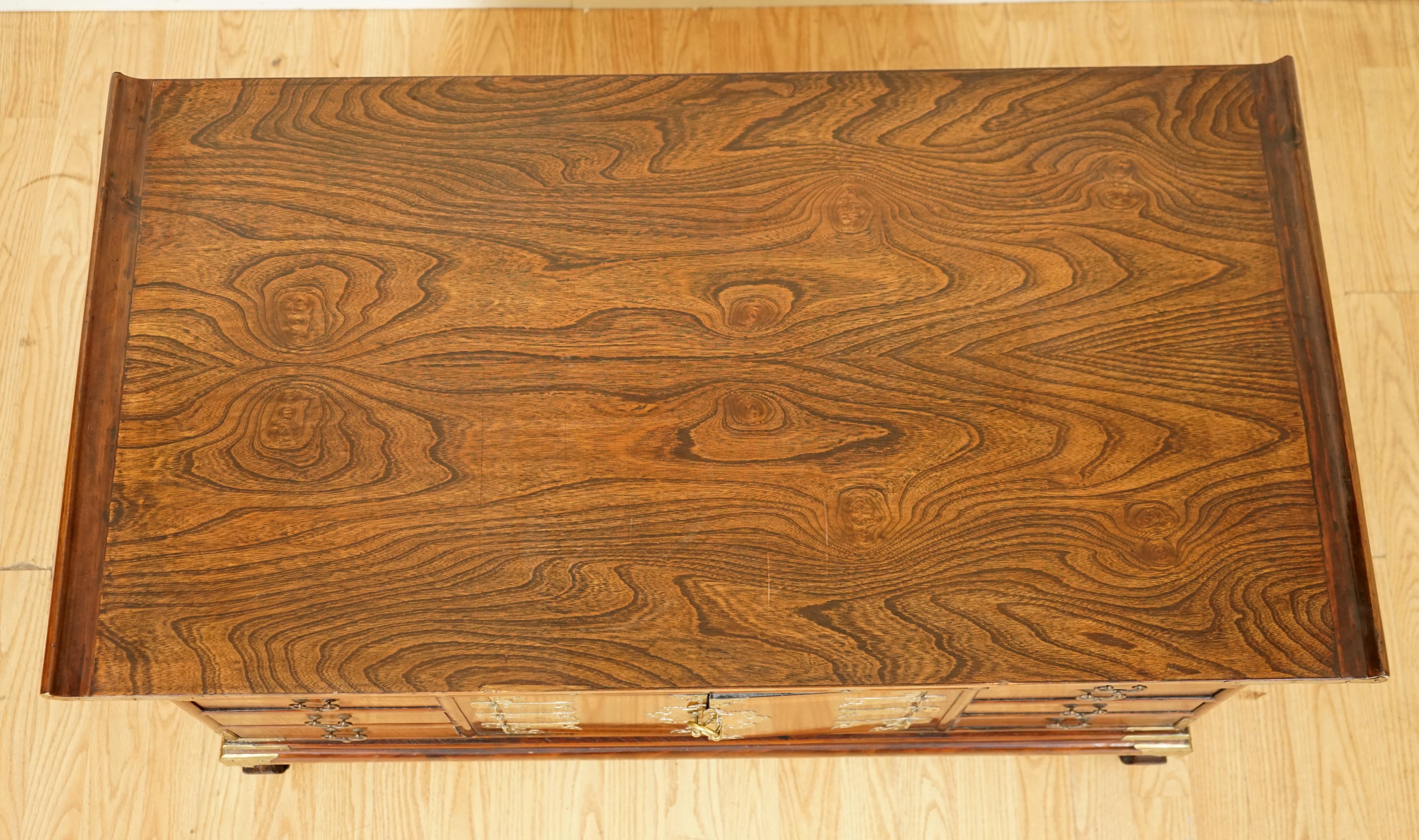 Beautiful Late 19th Century Korean Elm Coffee Table with Lots of Drawers 6