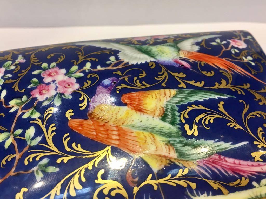 French Beautiful Le Tallec Paris, Hand-Painted Box For Sale