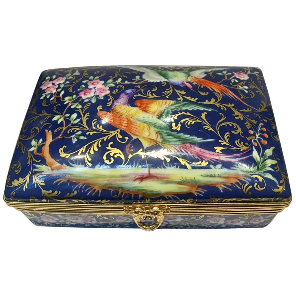 Beautiful Le Tallec Paris, Hand-Painted Box For Sale