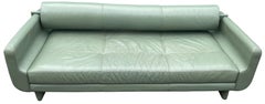 Schönes Leder Matinee Daybed Sofa von Vladimir Kagan Salbei Grünes Leder