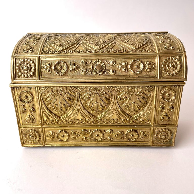 European Beautiful Letter Holder in Brass, Late 19th Century
