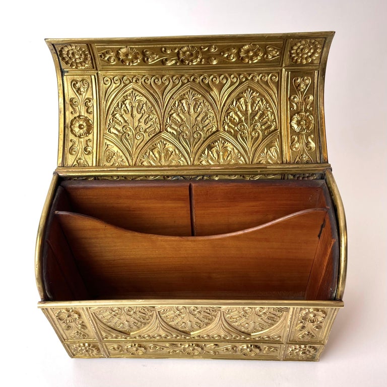 Beautiful Letter Holder in Brass, Late 19th Century 1