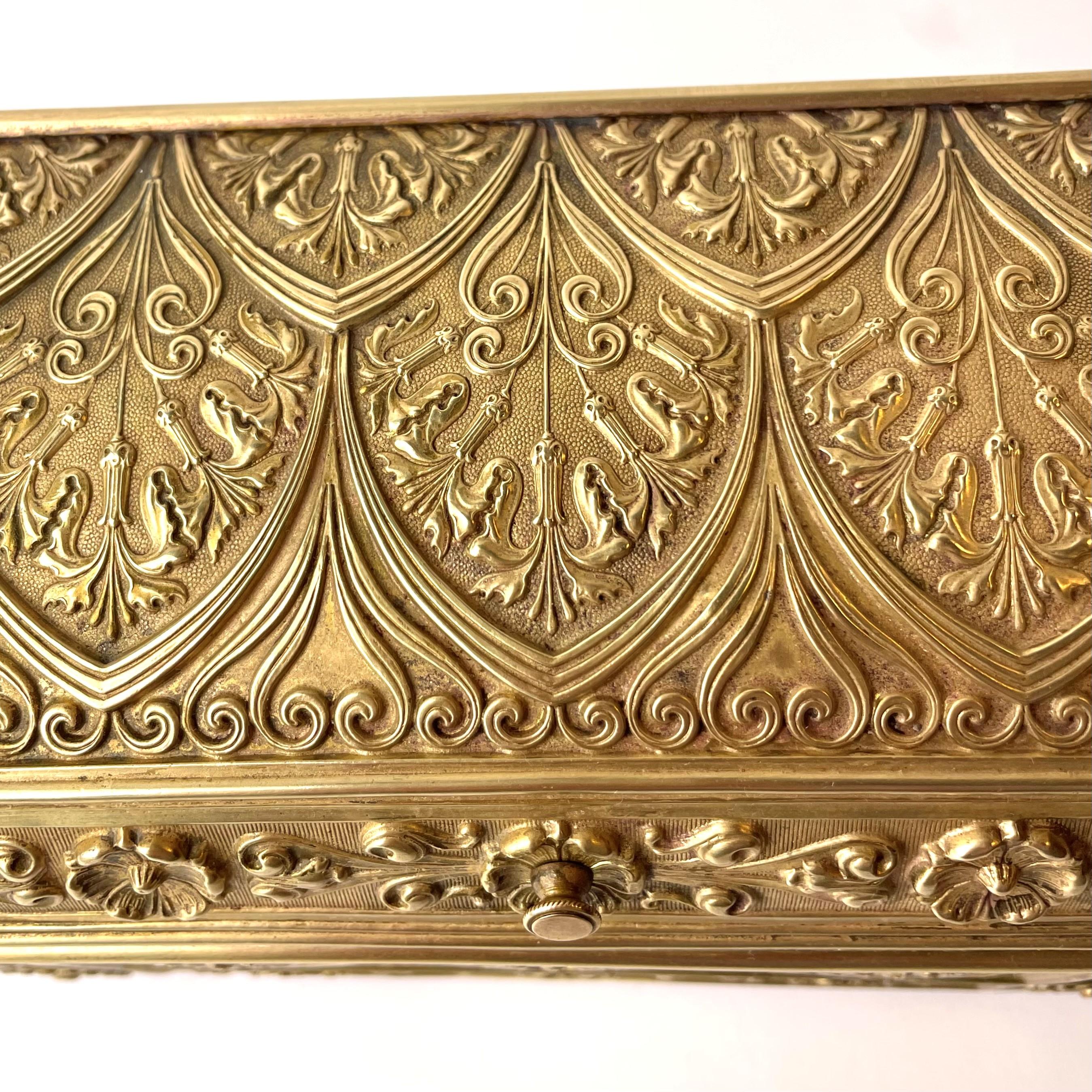 Beautiful Letter Holder in Brass, Late 19th Century 2