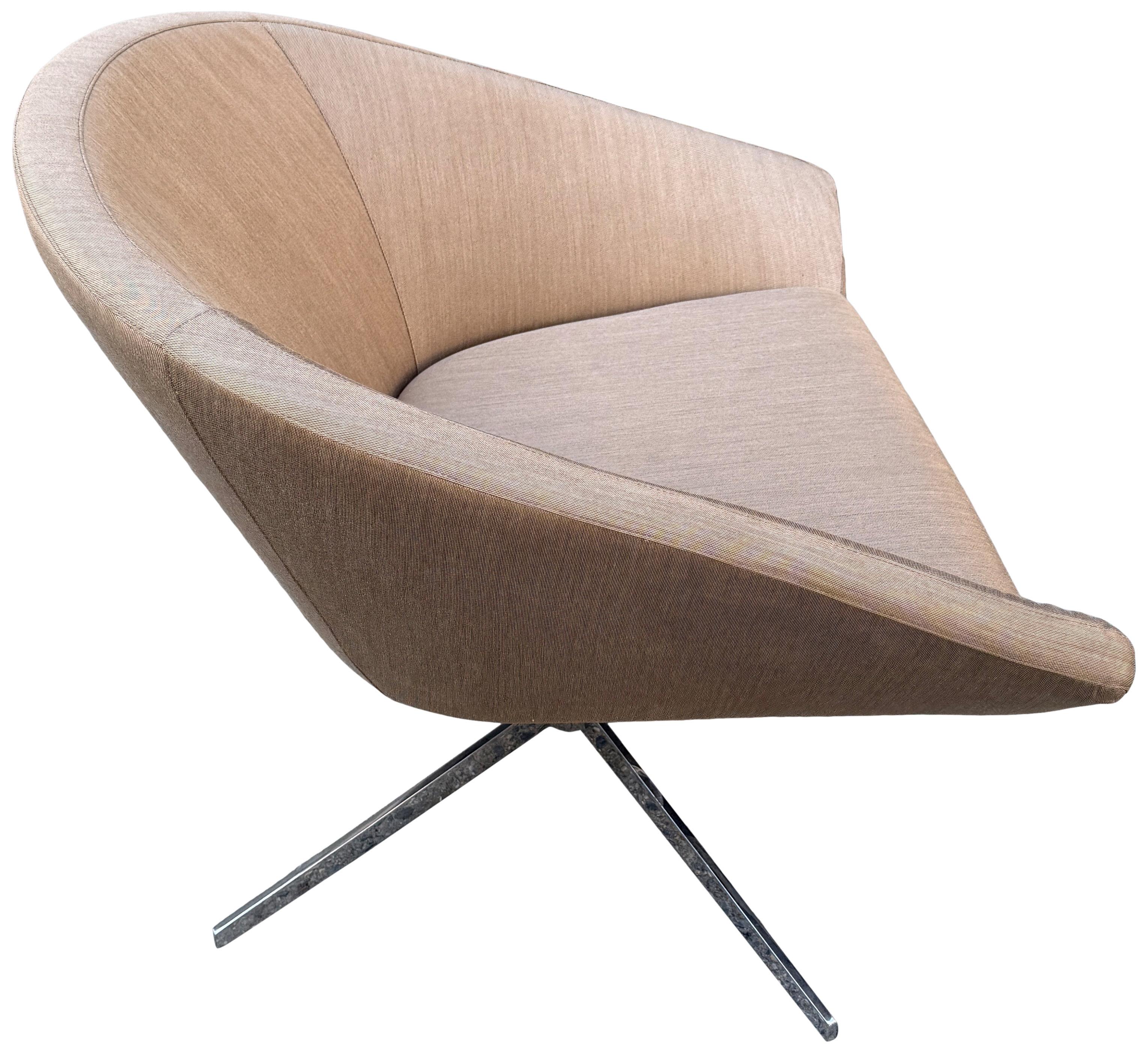 Beautiful Light Brown Remy Lounge Chair for Bernhardt For Sale 4