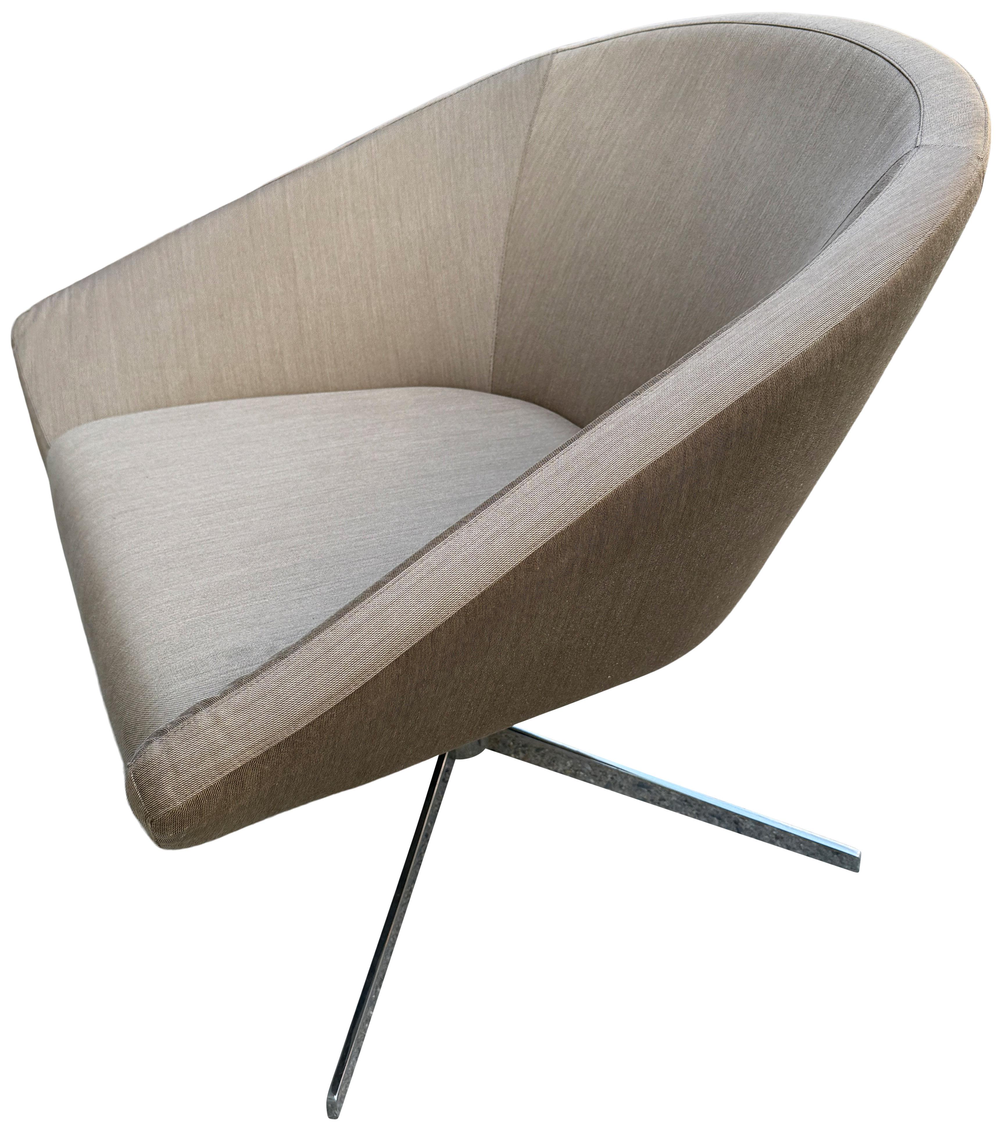 Upholstery Beautiful Light Brown Remy Lounge Chair for Bernhardt For Sale