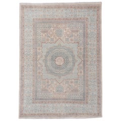Beautiful Light Palette Afghan Mamlouk Rug