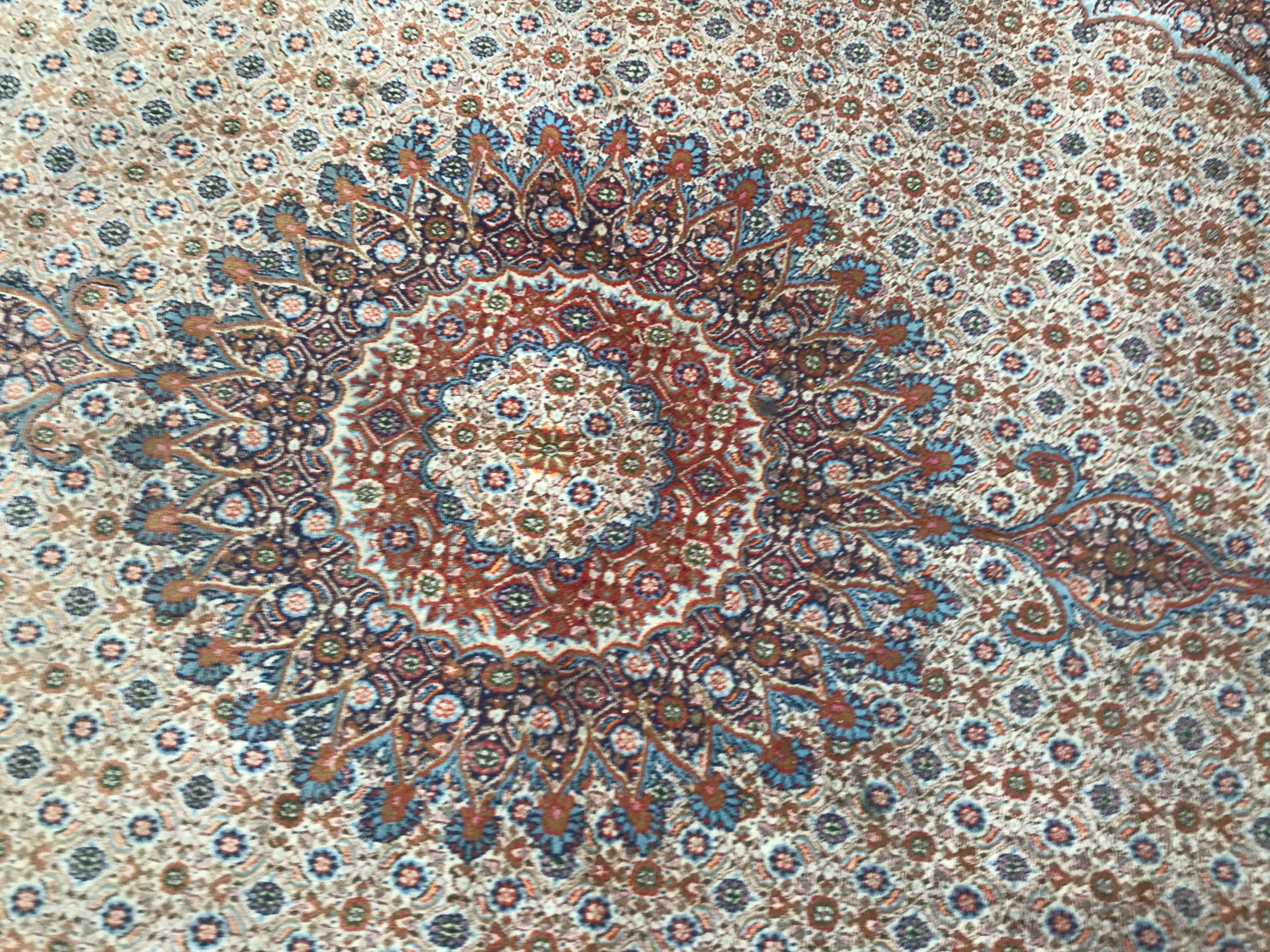 Hand-Knotted Beautiful Light Vintage Mood Rug For Sale