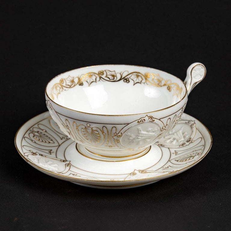 Beautiful Limoges Porcelain Mug by Jean Pouyat For Sale at 1stDibs