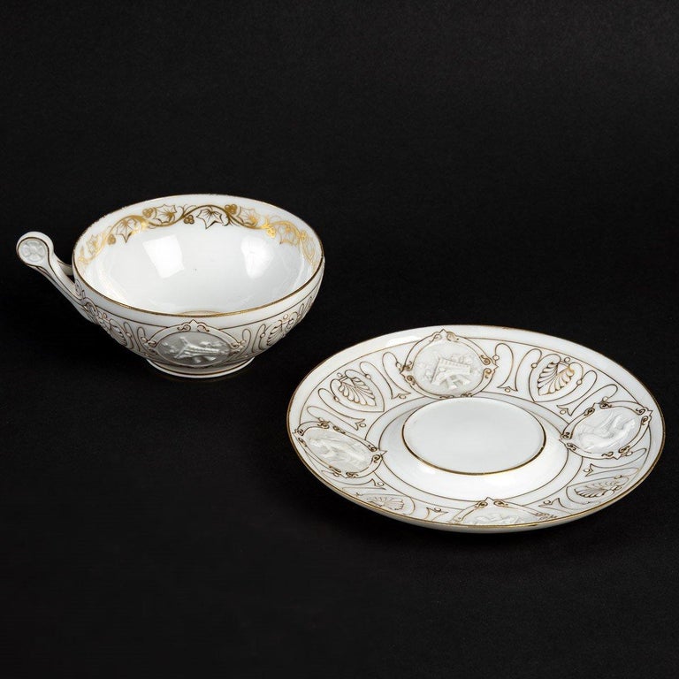 Beautiful Limoges Porcelain Mug by Jean Pouyat For Sale at 1stDibs