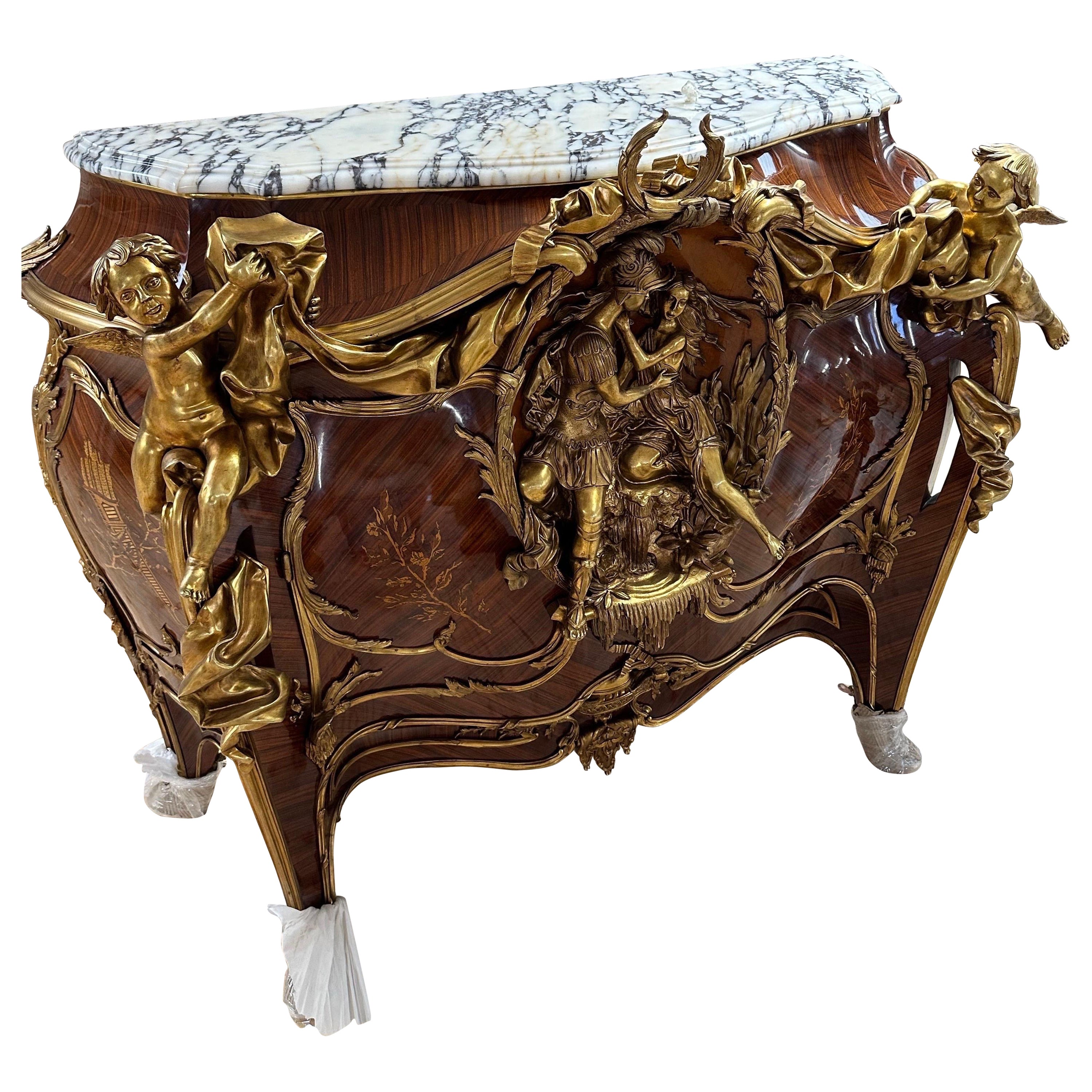 Beautiful, “Linke” Louis XV bronze mounted buffet For Sale