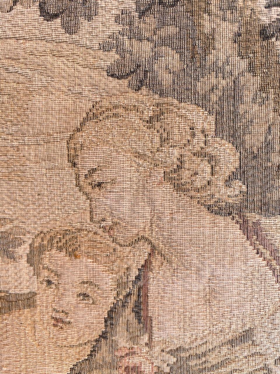 Belle petite tapisserie jaquar française ancienne de style Aubusson 6