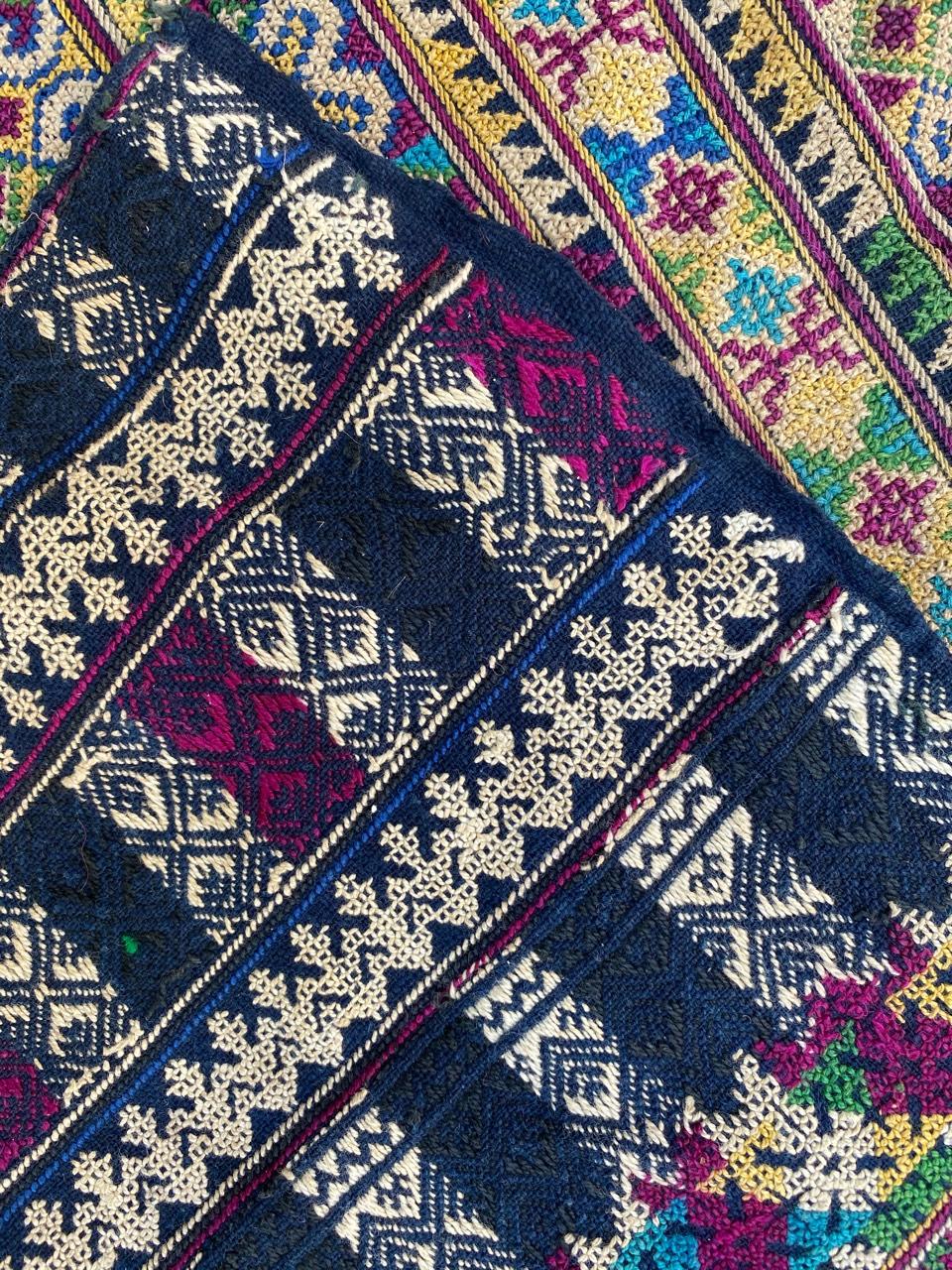 Beautiful Little Antique Indonesian Embroidery For Sale 2