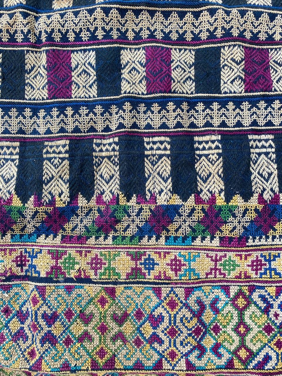 Embroidered Beautiful Little Antique Indonesian Embroidery For Sale